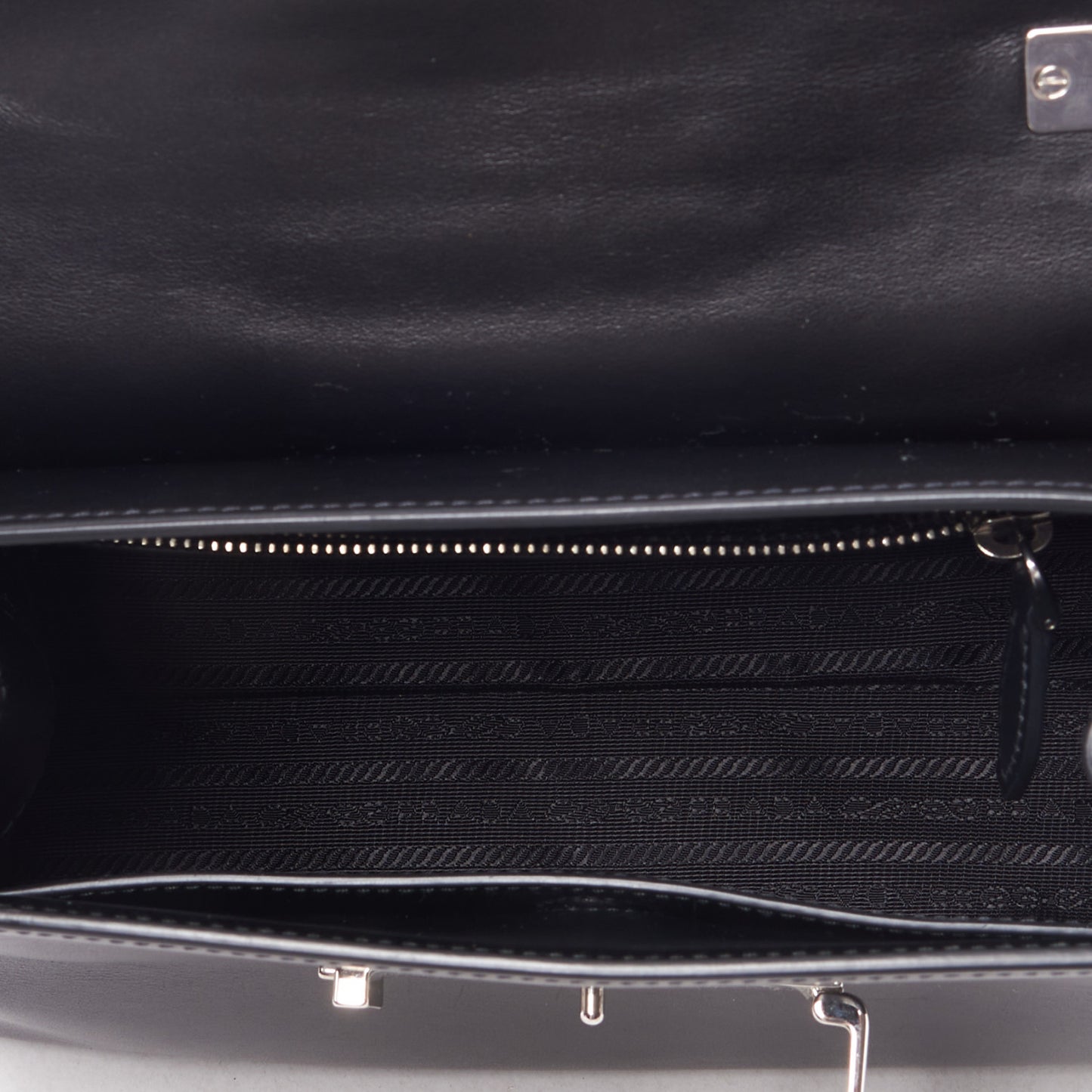 City Calf Ribbon Shoulder Bag Black