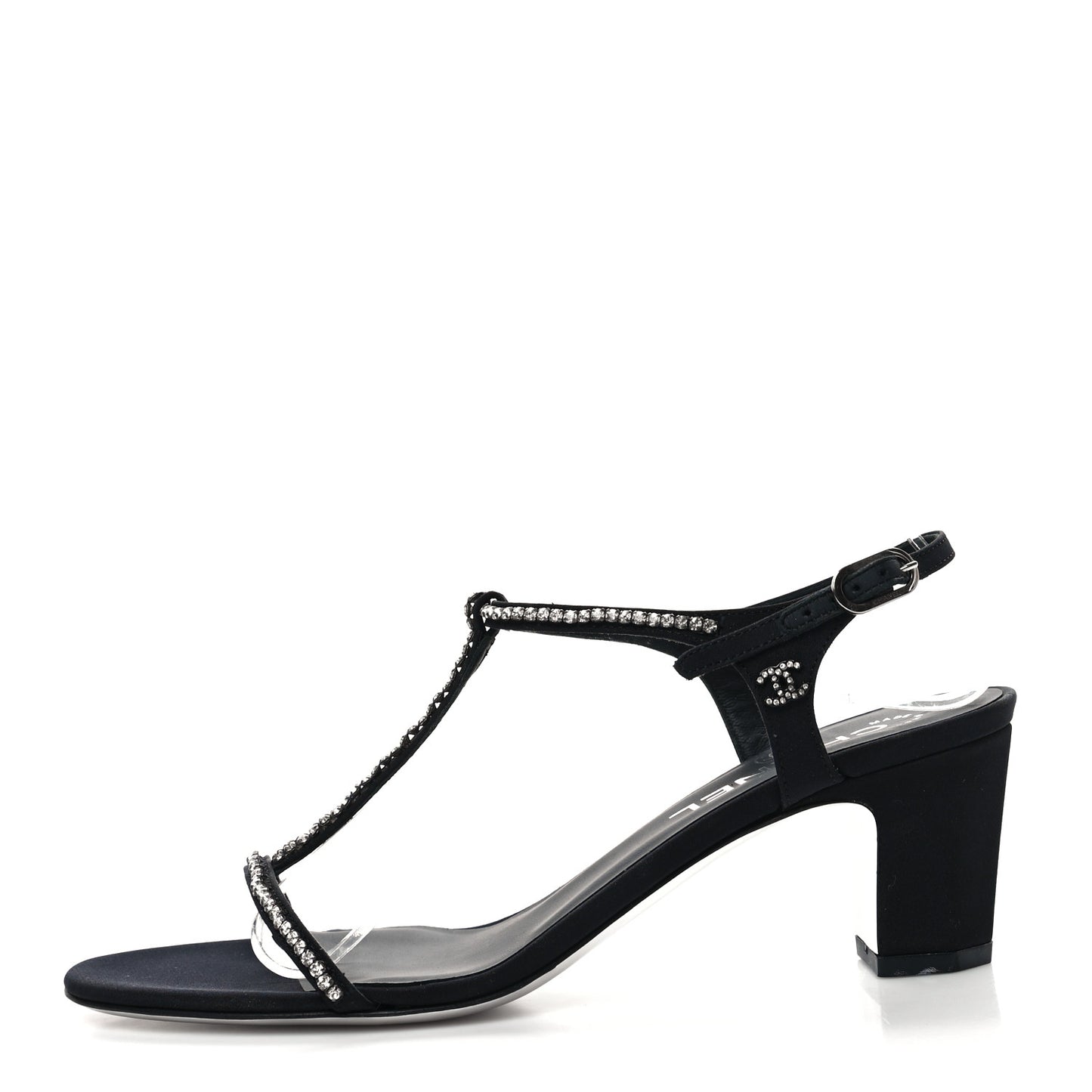 Crystal CC Sandals 37 Black