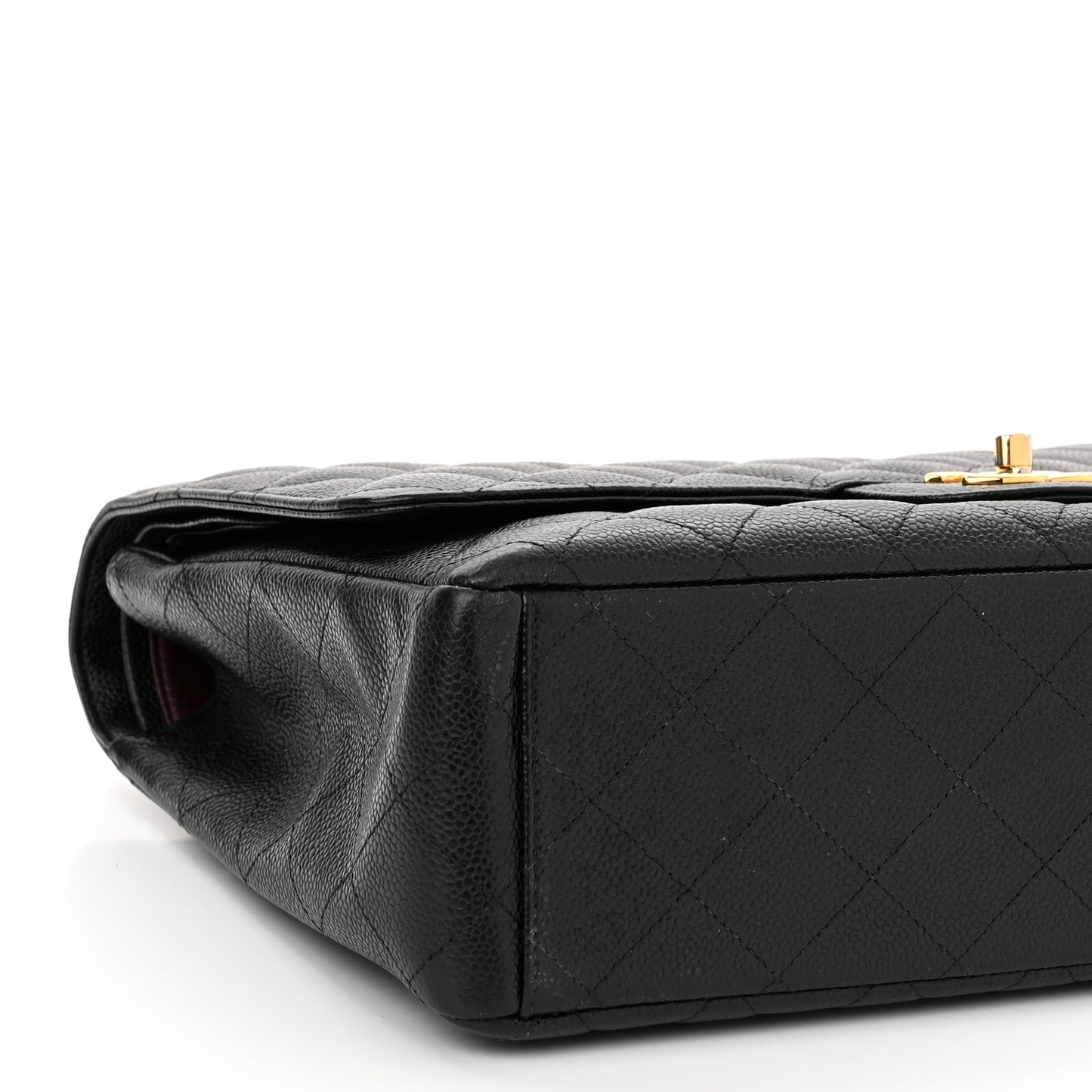 Caviar Quilted Maxi Double Flap Black
