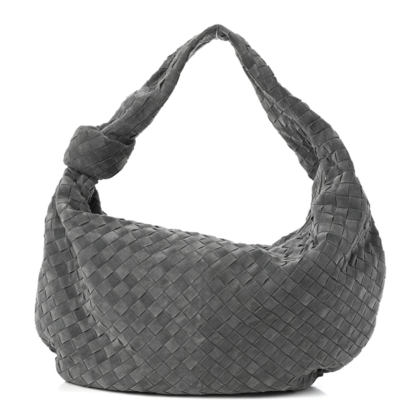 Suede Intrecciato Large Jodie Medium Grey