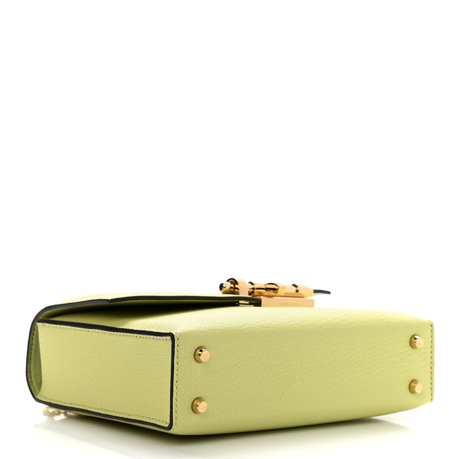 Hermes Chevre Mysore Mini Verrou Chaine Bag Jaune Bourgeon 4 of 12