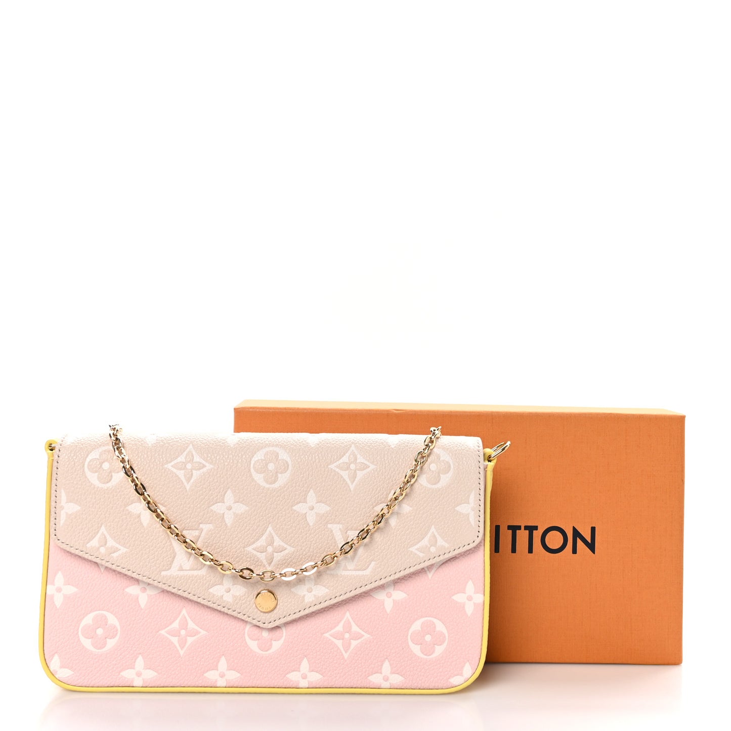 Empreinte Spring in the City Felicie Pochette Chain Wallet Pink Beige Yellow