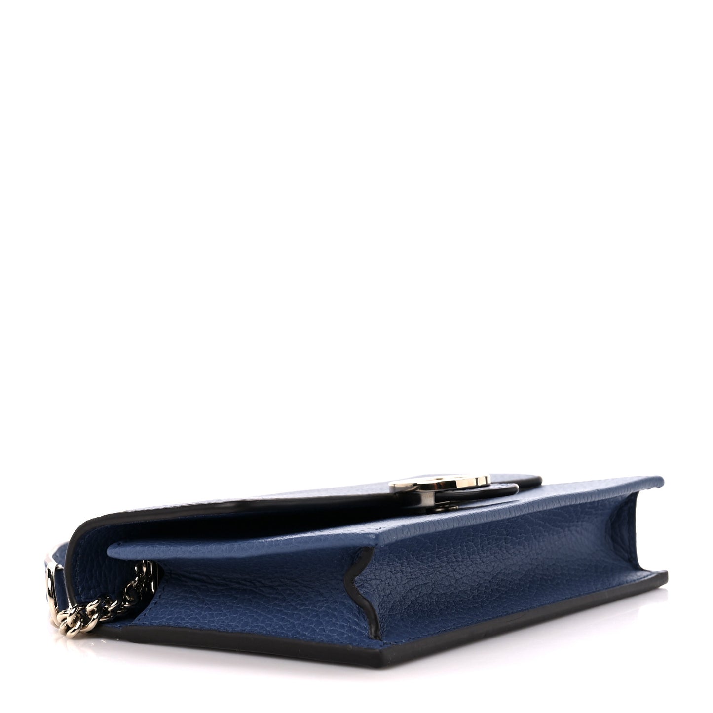 Dollar Calfskin Interlocking G Chain Wallet Caspian