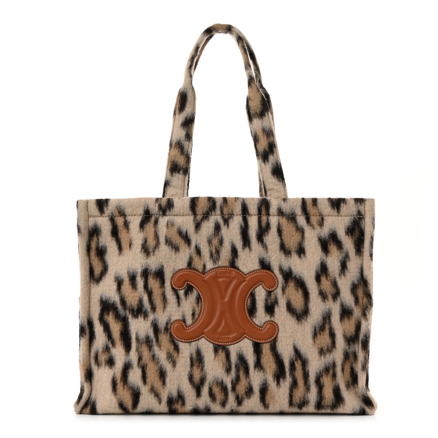 Textile Canvas Triomphe Large Cabas Thais Leopard