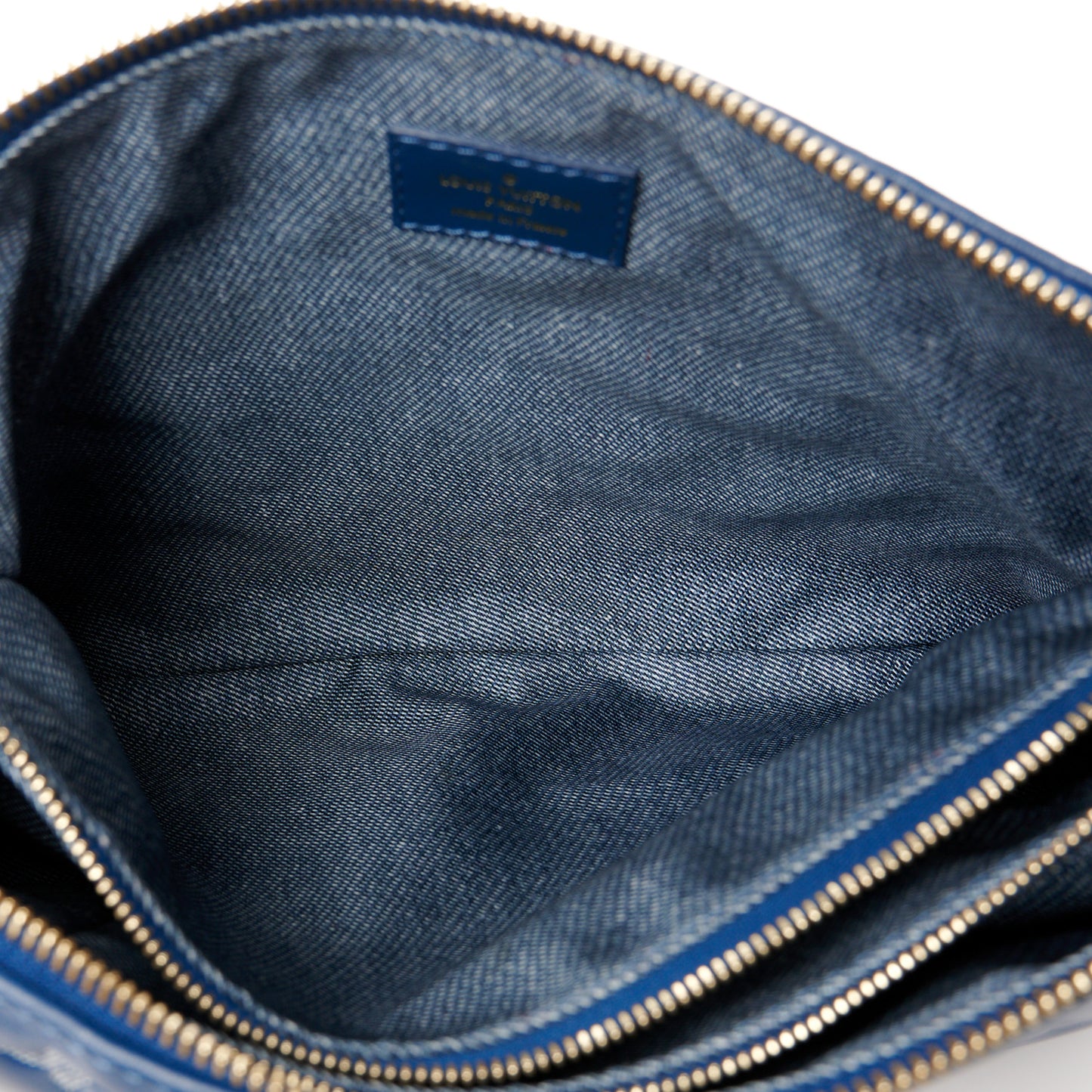 Lambskin Embossed Monogram Coussin PM Denim Blue