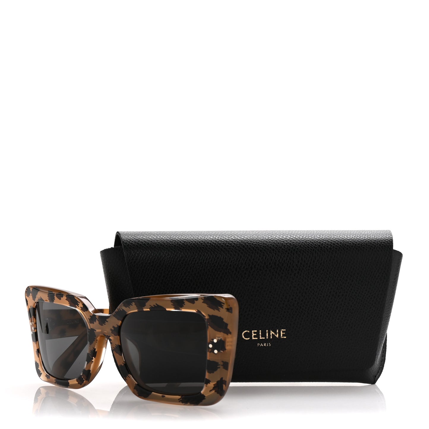 Acetate Square Sunglasses CL40156U Animal Smoke