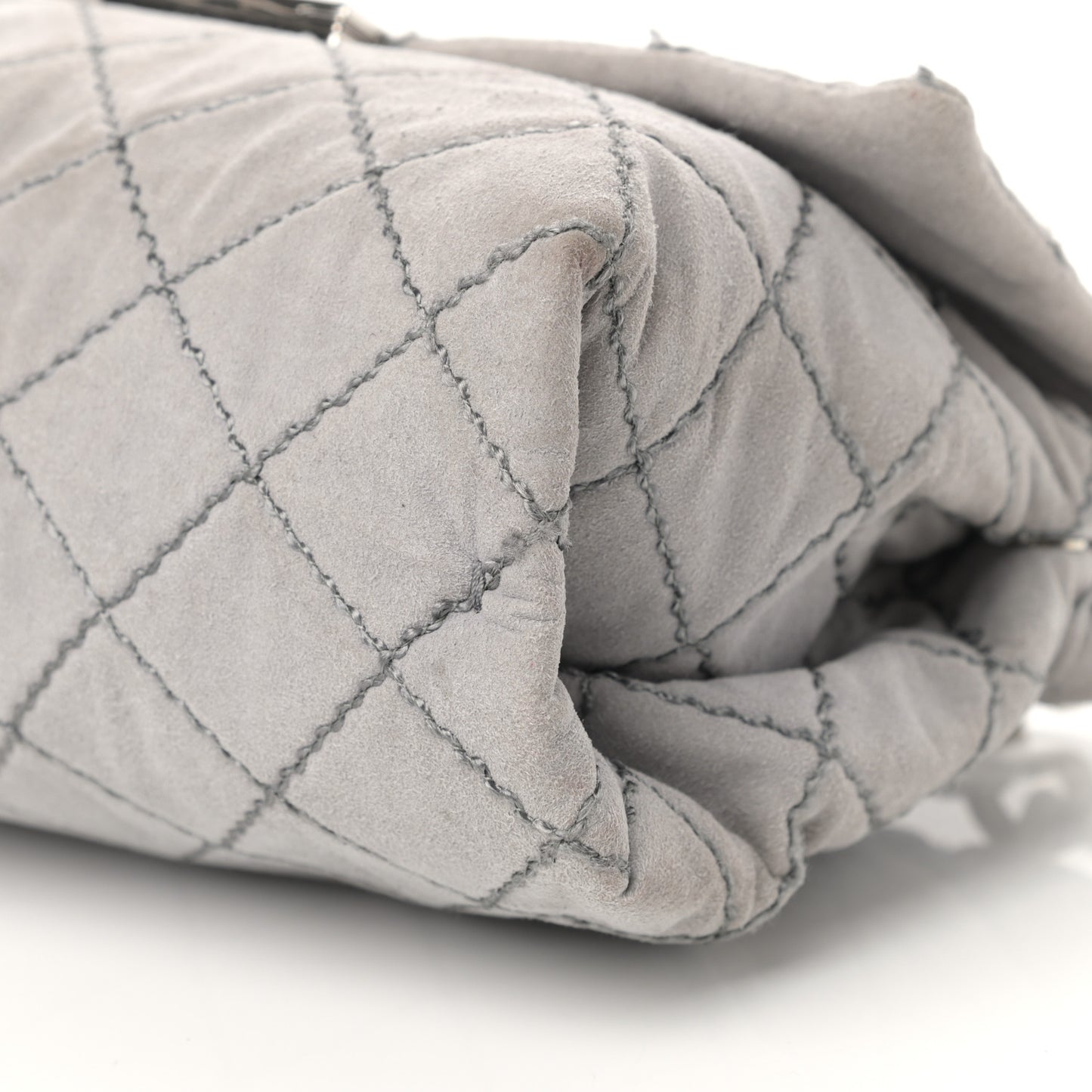 Shaggy Deer Quilted Small Beckett Chain Shoulder Bag Grey
