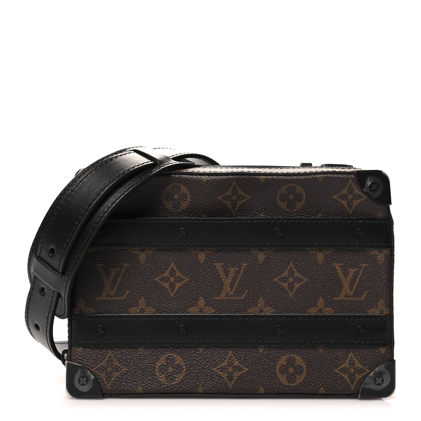 Monogram Macassar Handle Soft Trunk Black