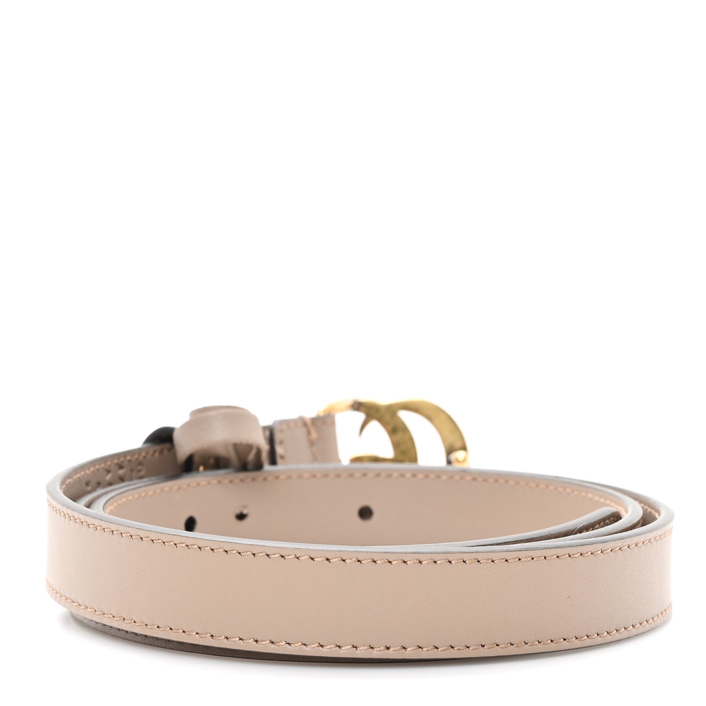 Calfskin Pearl Double G 20mm Belt 85 34 Porcelain Rose