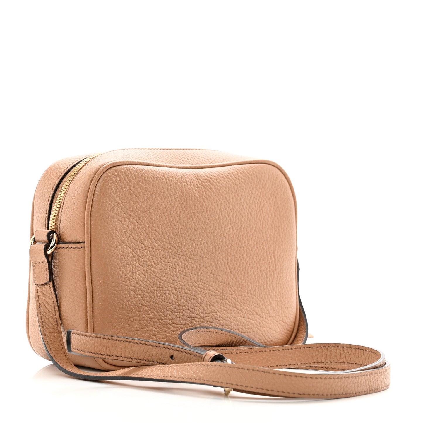 Pebbled Calfskin Small Soho Disco Bag Camelia