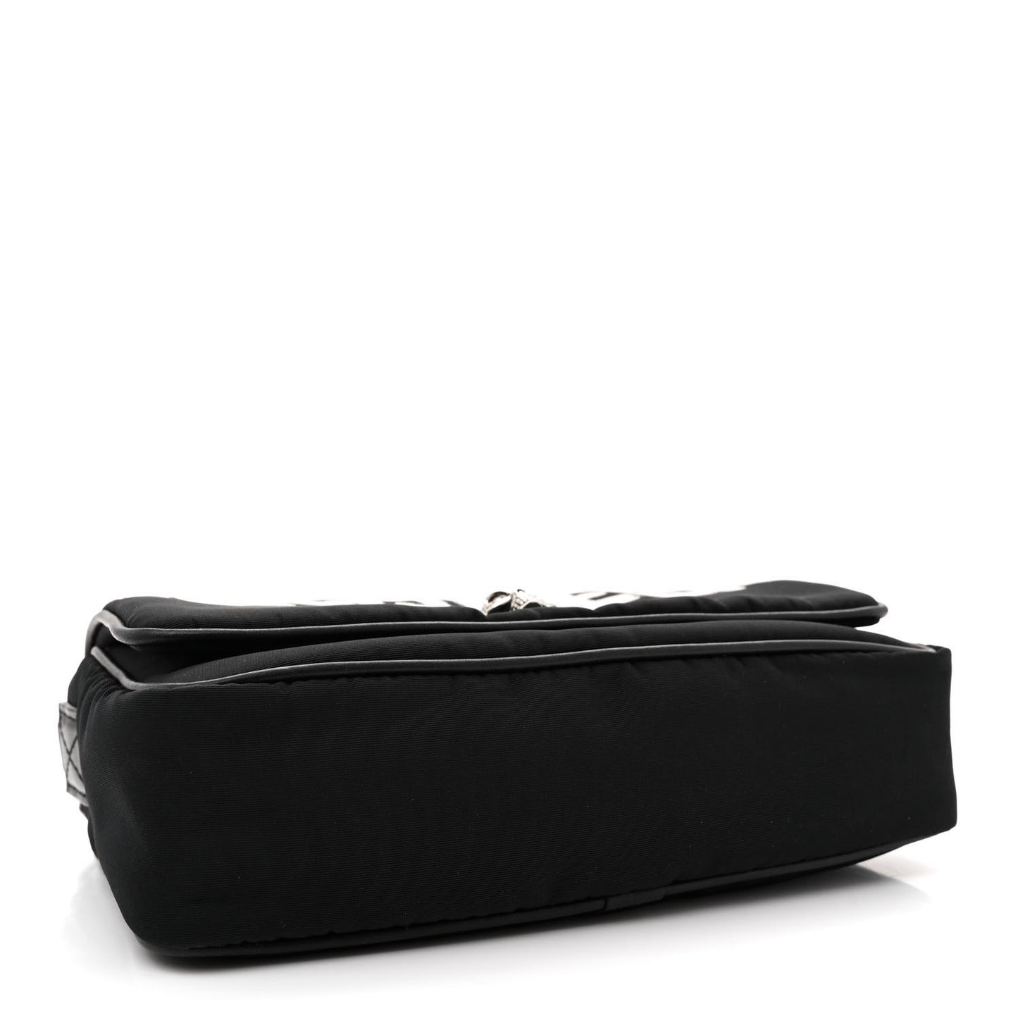 Nylon Graffiti Skull Small Crossbody Bag Black White