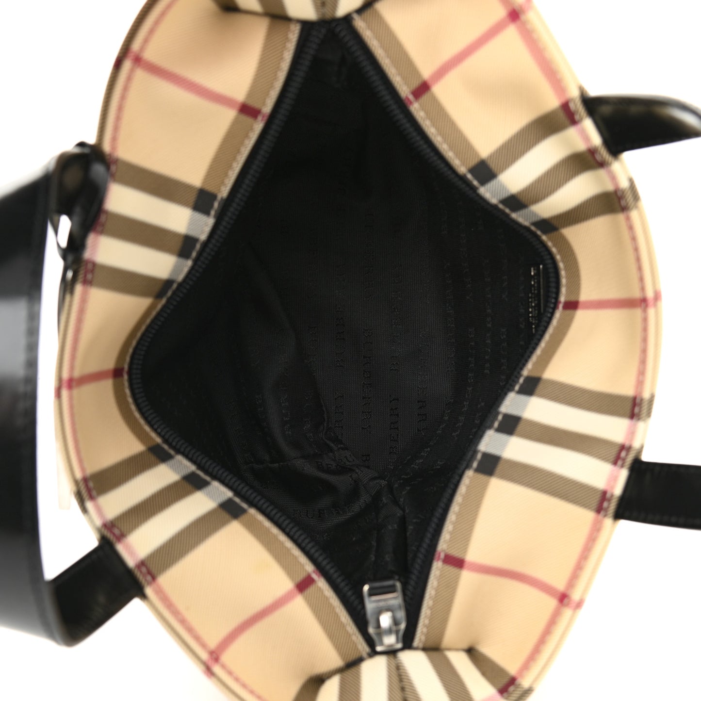 House Check Small Tote Black