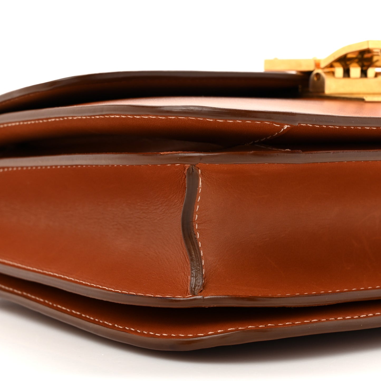 Natural Calfskin Medium Classic Box Flap Bag Tan