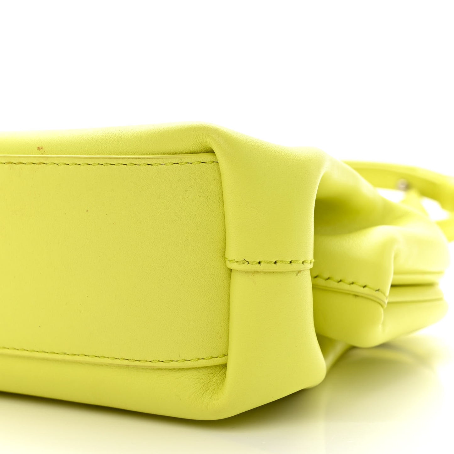 Calfskin Small The Point Triangle Bag Seagrass