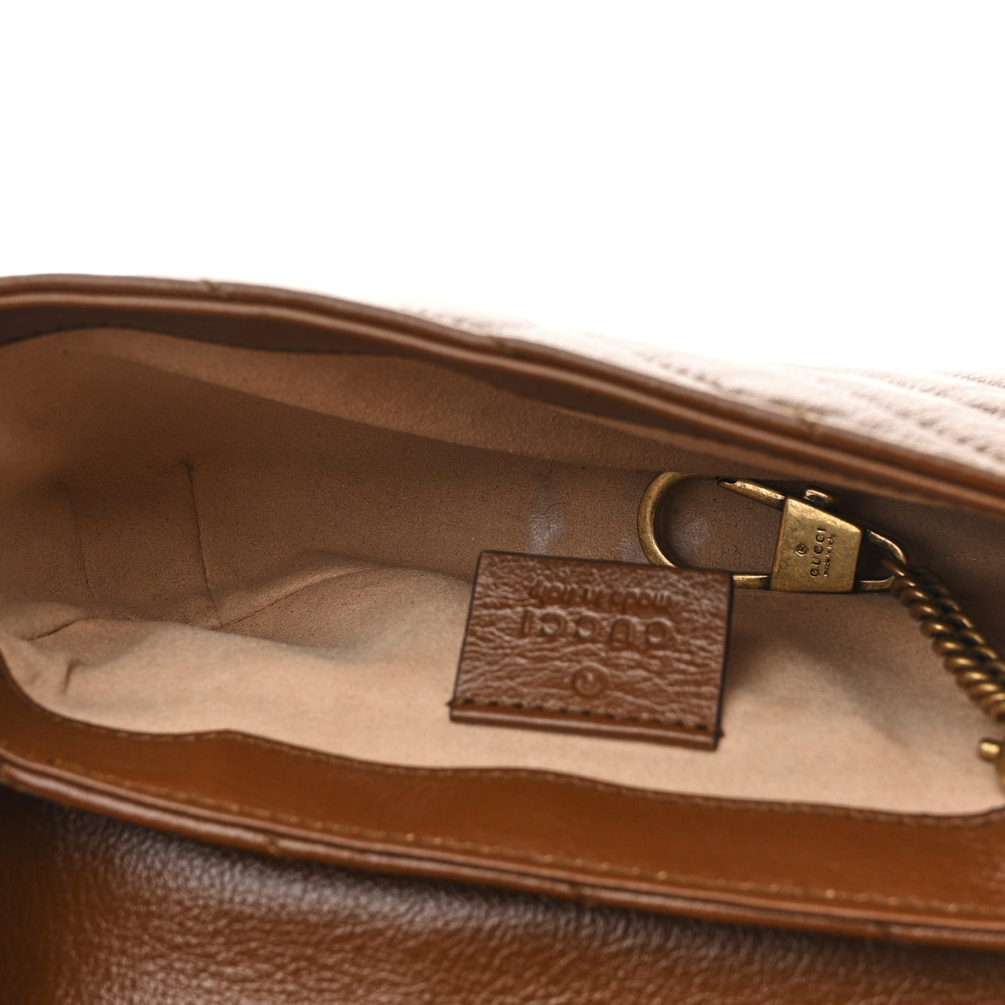 Azalea Calfskin Matelasse Diagonal Super Mini GG Marmont Shoulder Bag Cuir