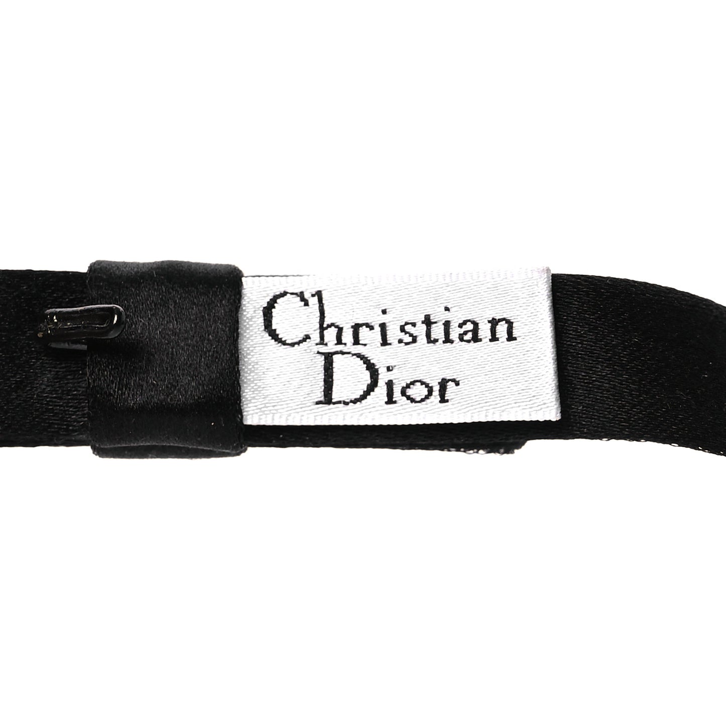 Silk Dior Bow Belt Black