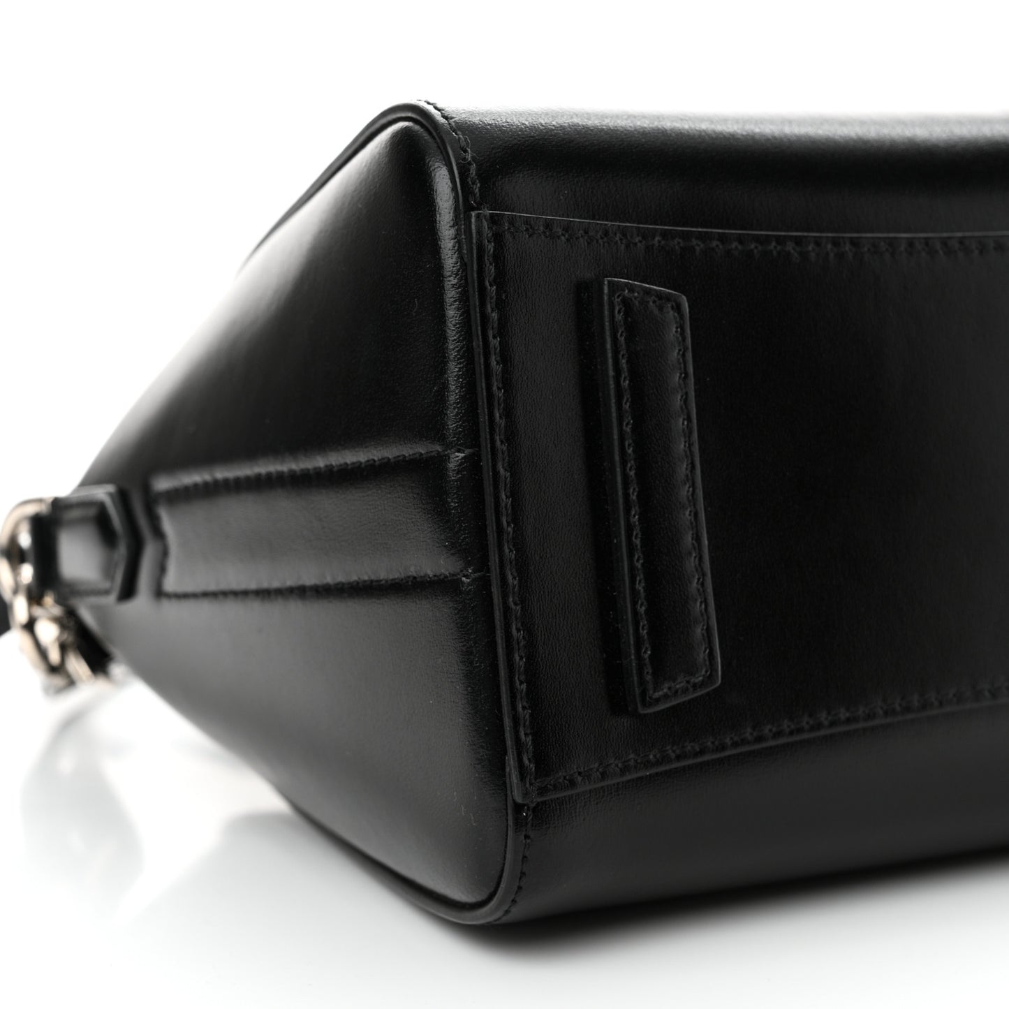 Shiny Lord Calfskin Mini Antigona Black