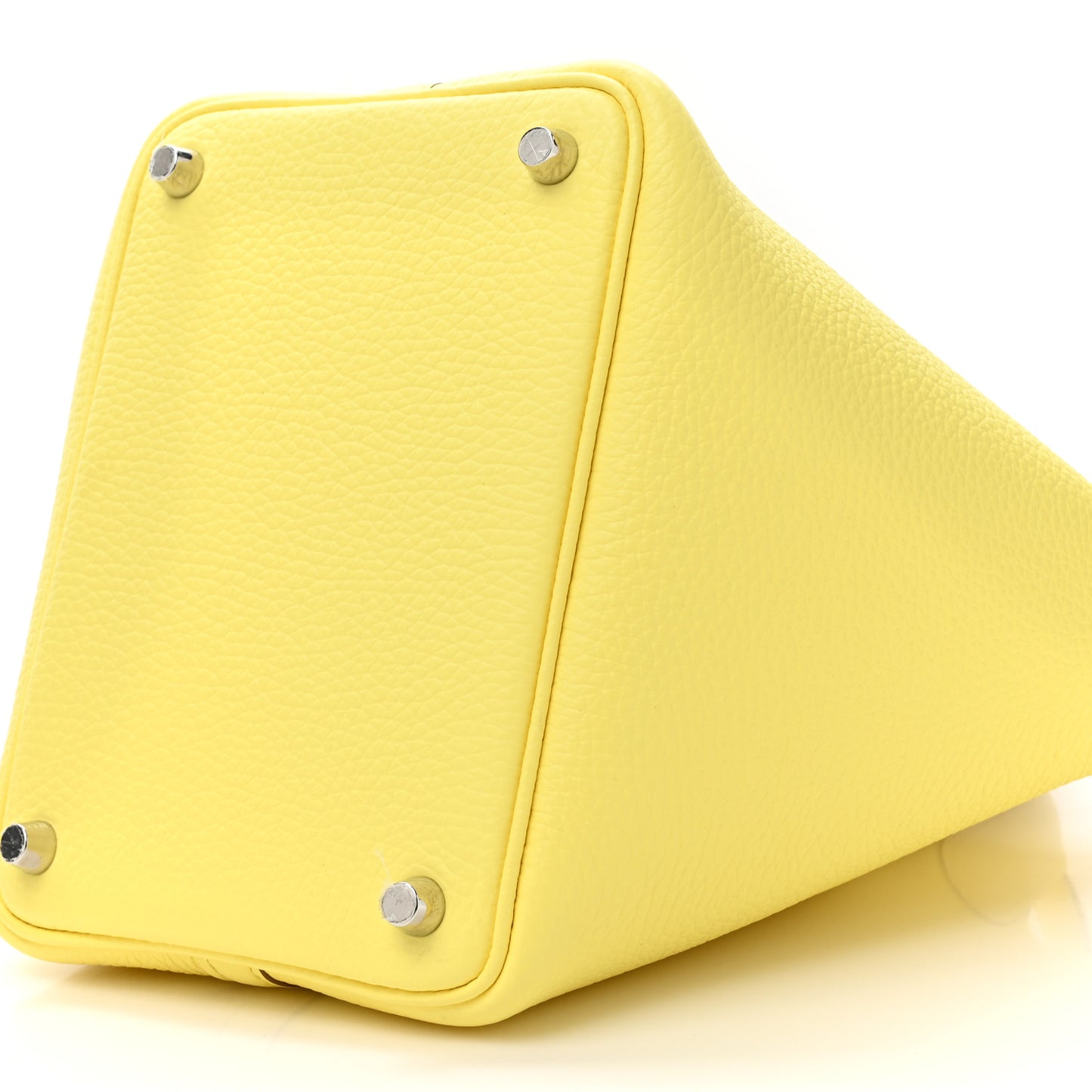 Taurillon Clemence Ostrich Touch Picotin Lock 18 PM Limoncello