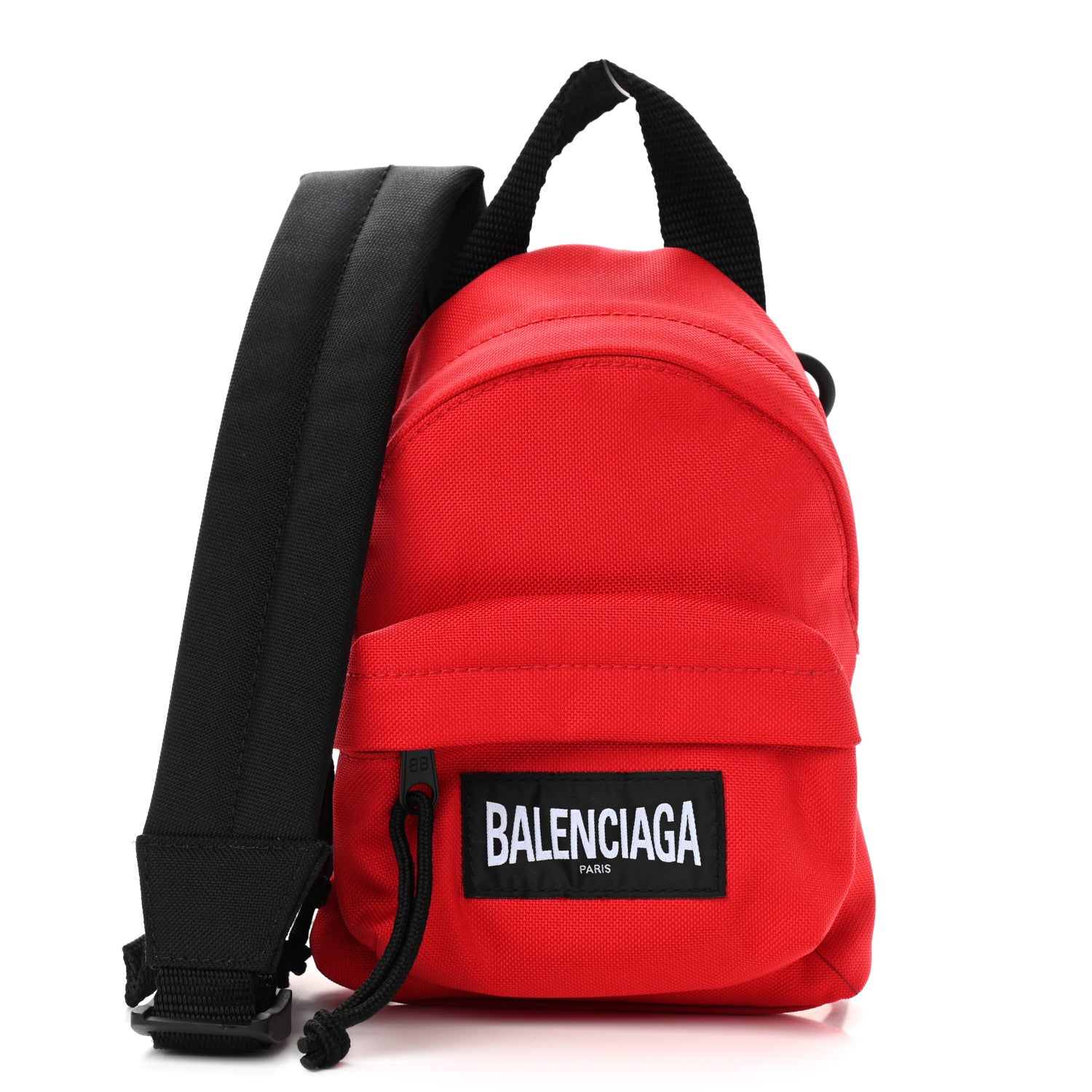 Balenciaga Recycled Casual Nylon Mini Oversized Backpack Bright Red 1 of 8