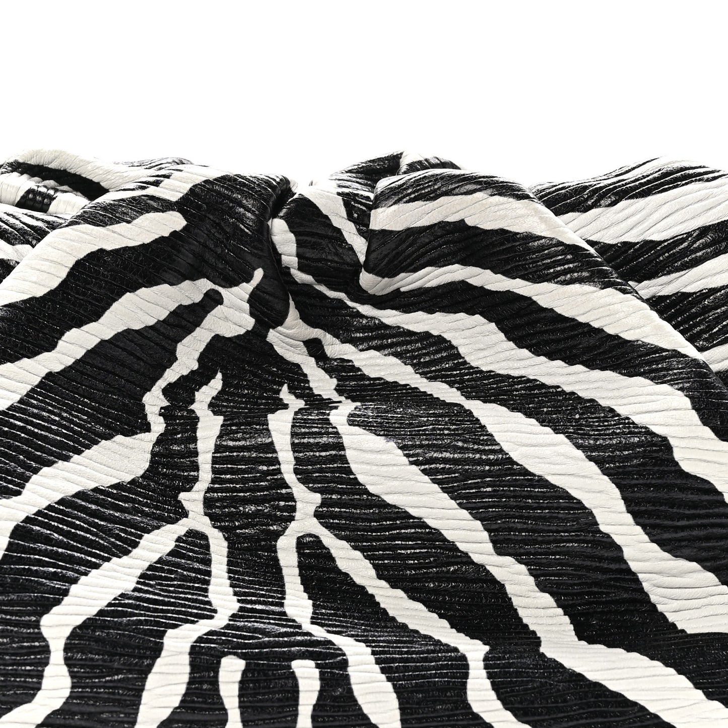 Nappa Zebra Print The Pouch Oversized Clutch White Black
