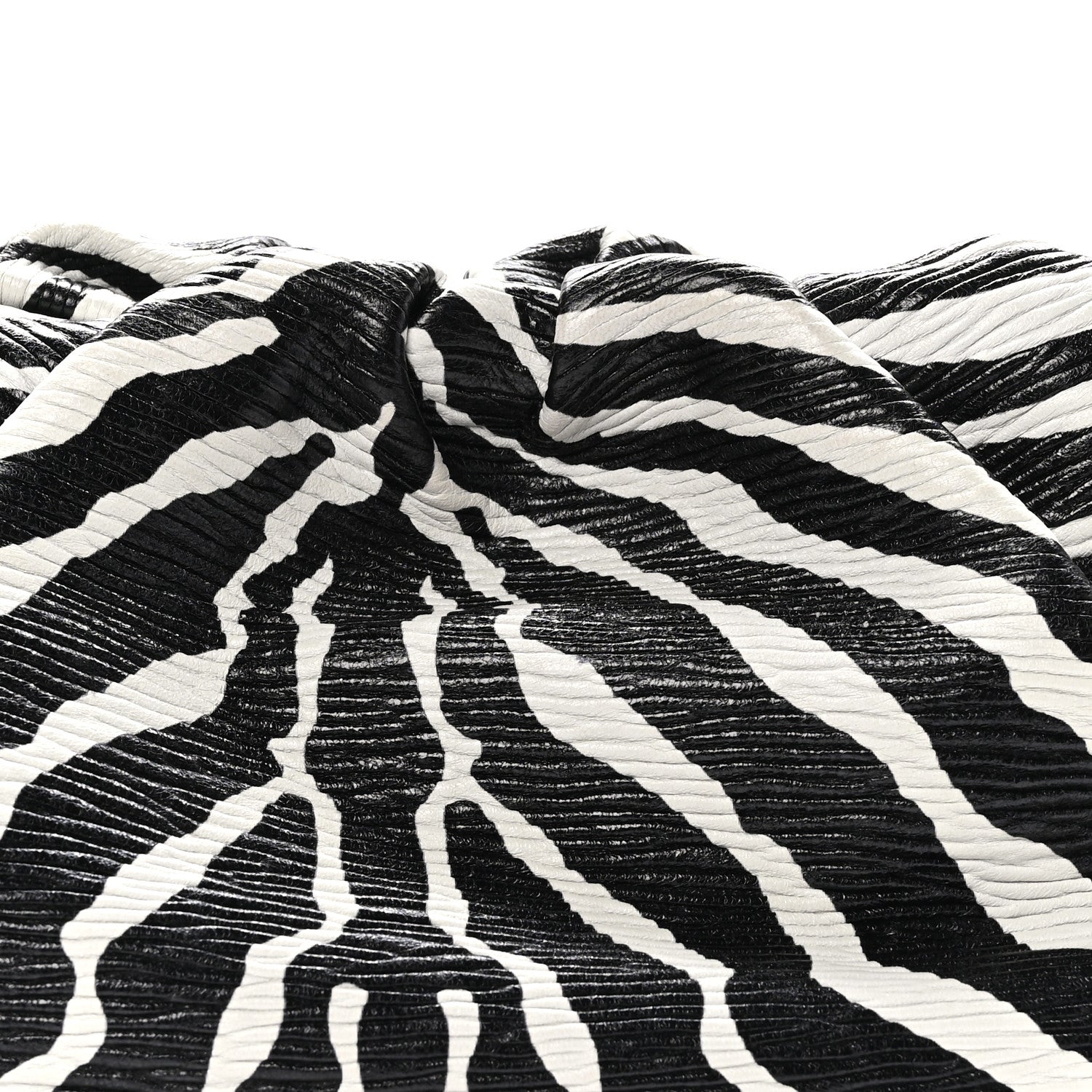 Bottega Veneta Nappa Zebra Print The Pouch Oversized Clutch White Black 8 of 10