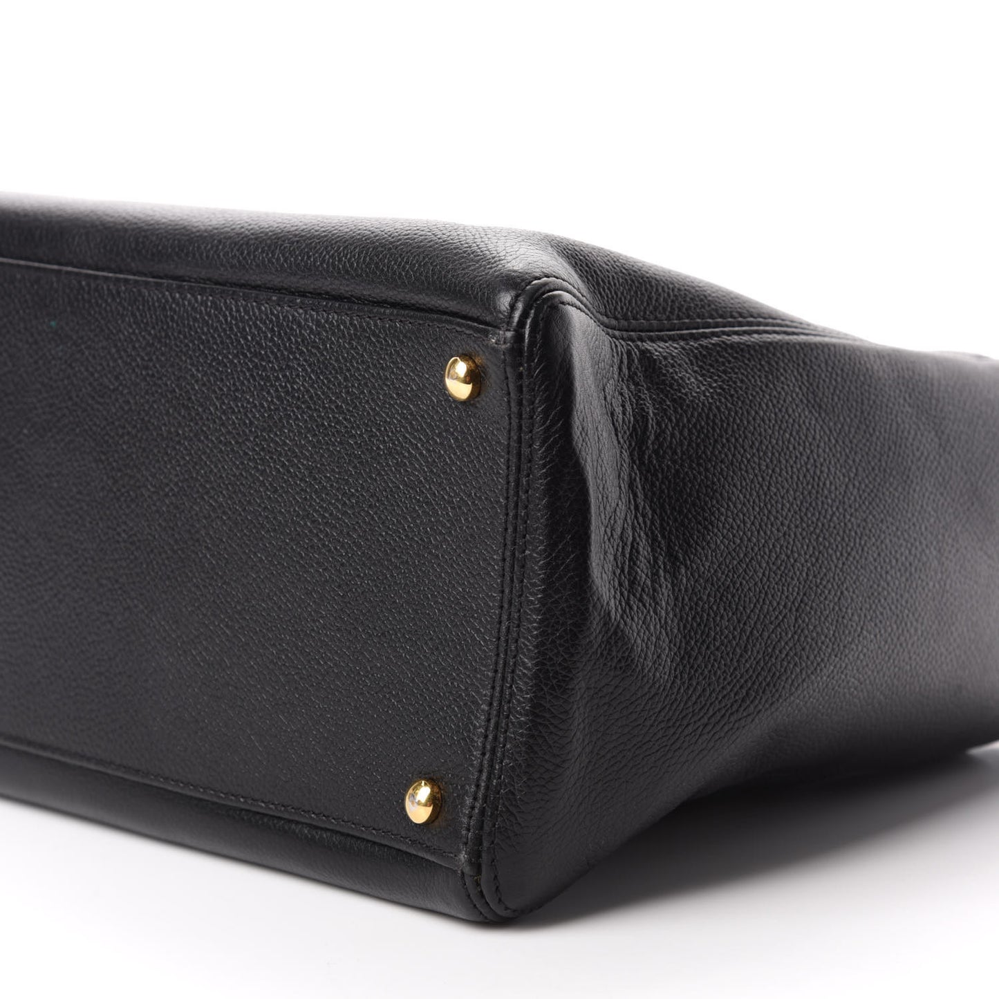 Calfskin Cerf Executive Shopper Tote Black
