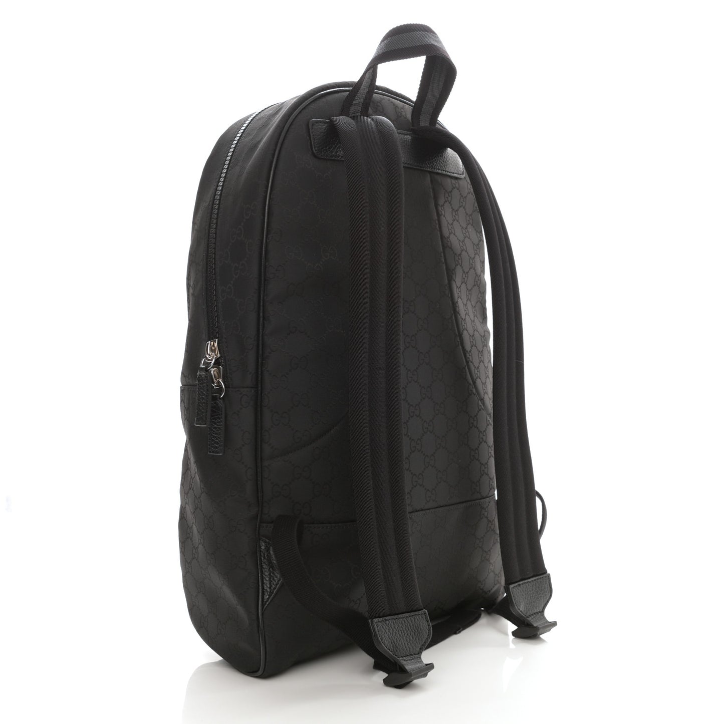 Nylon Monogram Slim Backpack Black