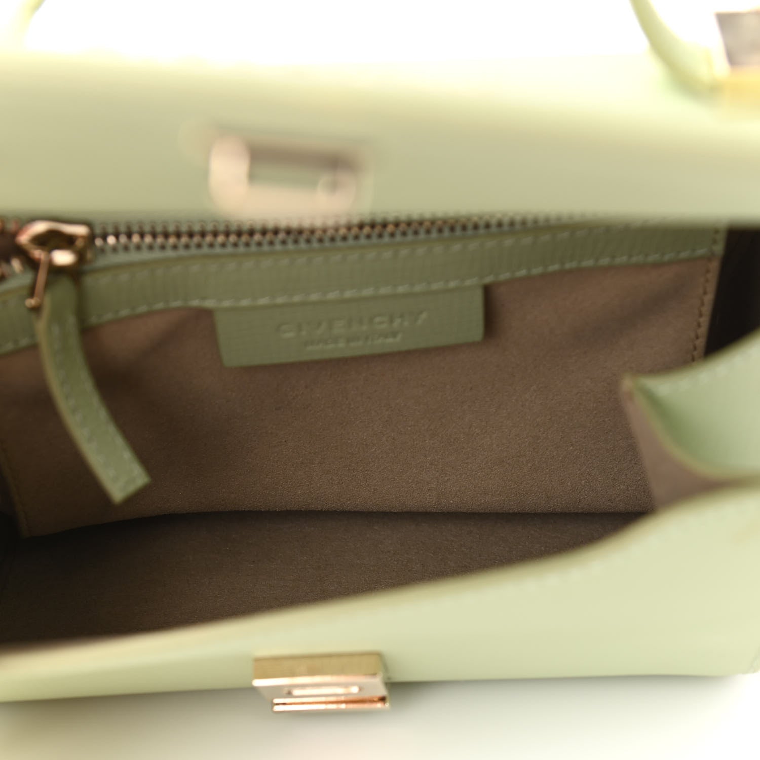 Givenchy Textured Calfskin Mini Pandora Box Chain Crossbody Bag Aqua Green 5 of 14