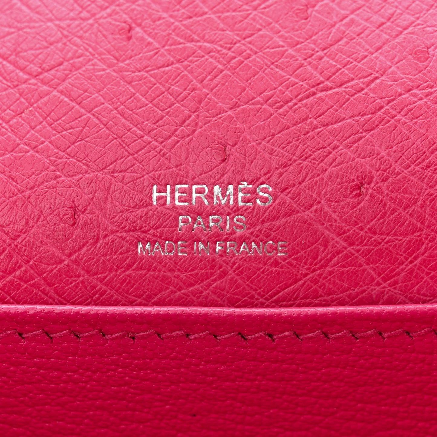 Ostrich Mini Sac Roulis Rose Tyrien