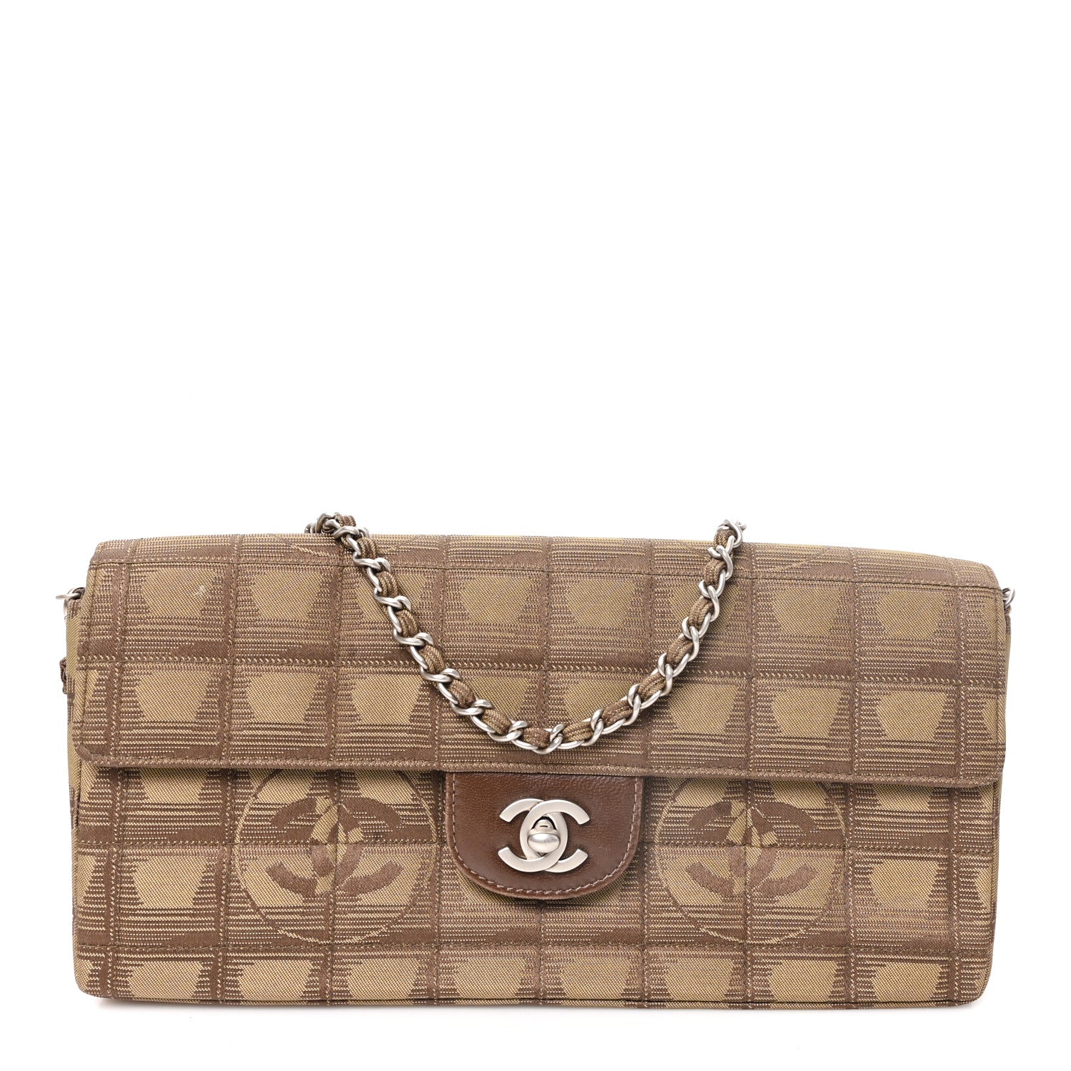 Chanel Nylon Travel Ligne East West Flap Brown 1921582 – FASHIONPHILE