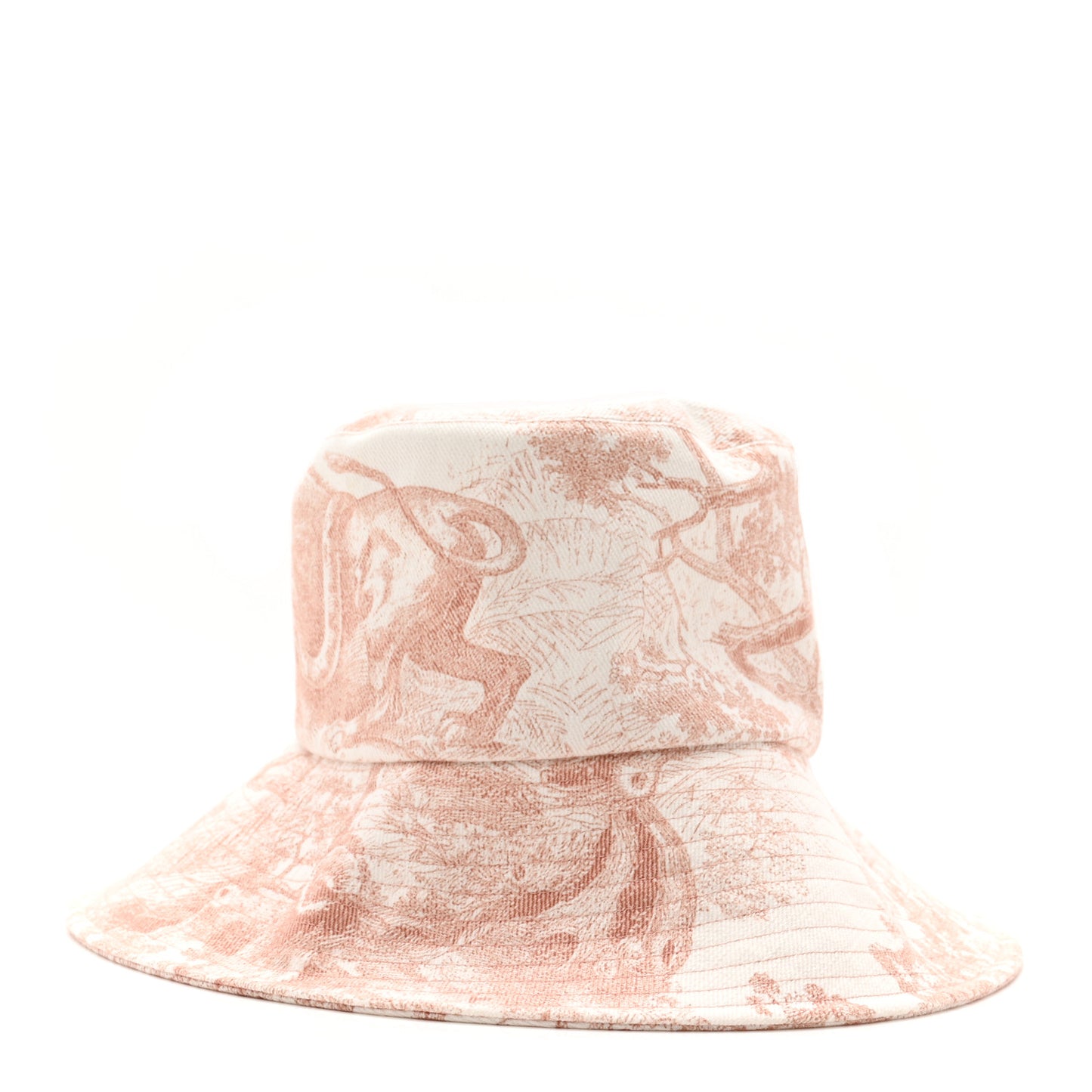 Cotton Dioriviera Toile De Jouy Bob Brim Bucket Hat 57 Rose
