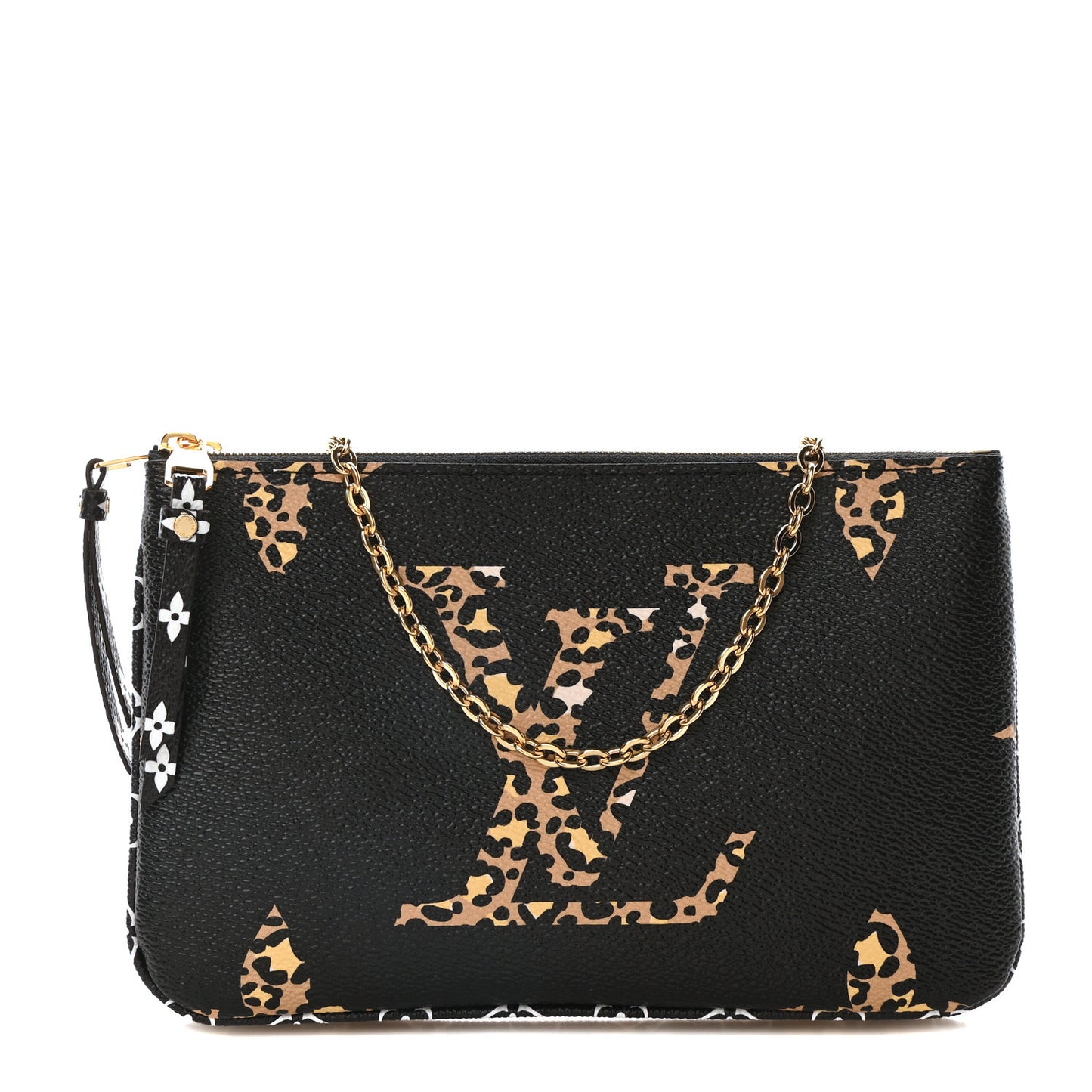 Monogram Giant Jungle Pochette Double Zip Black