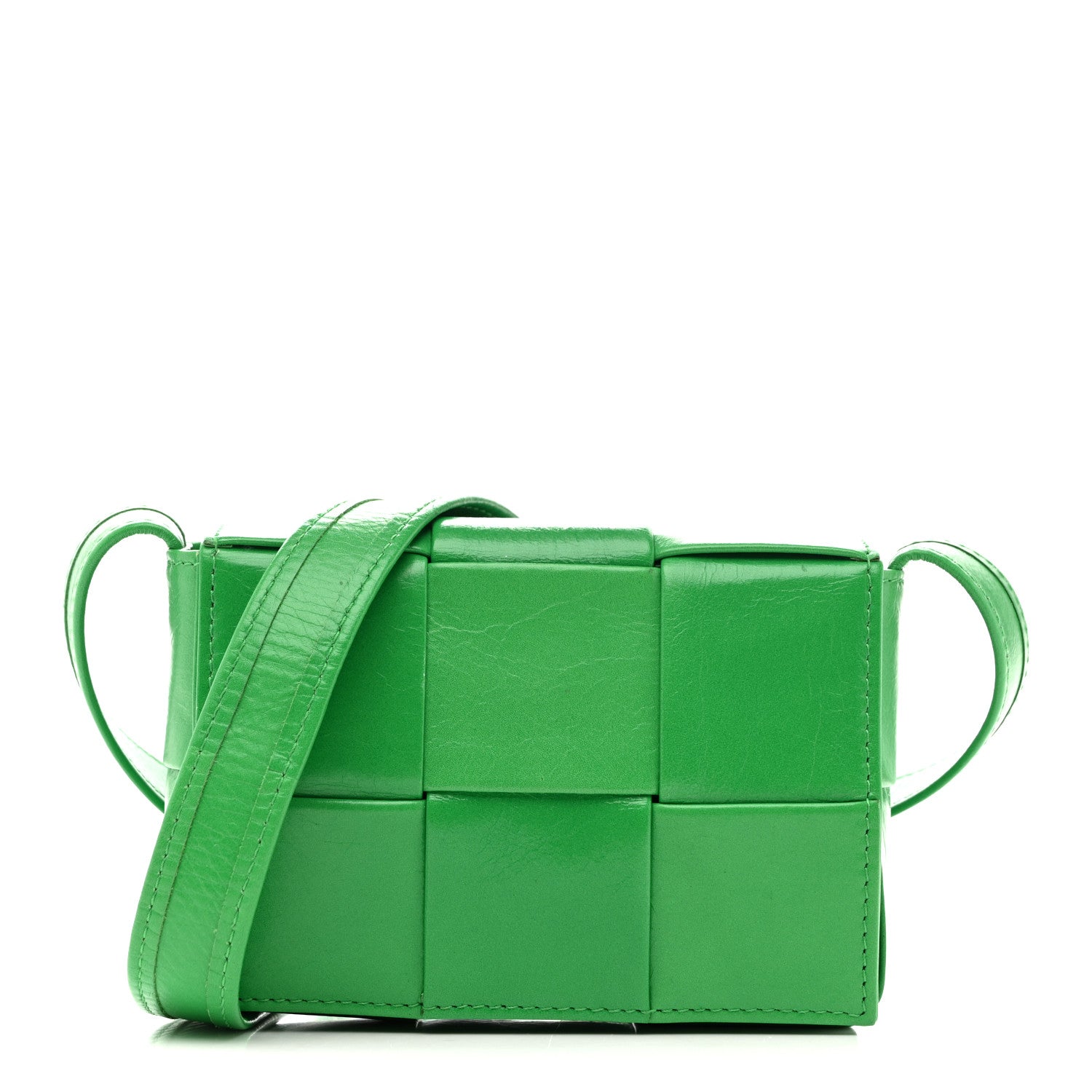 Bottega Veneta Crinkled Lambskin Maxi Intrecciato Extra Mini