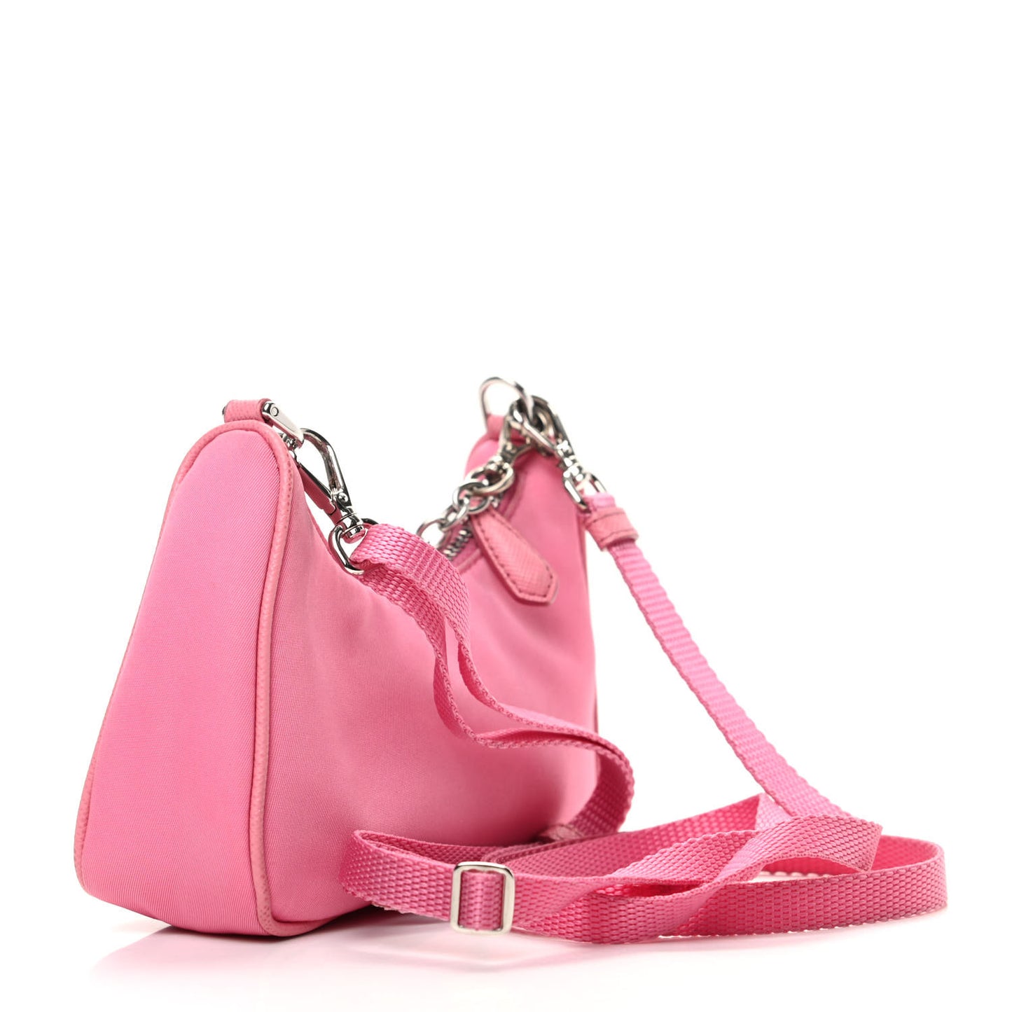 Tessuto Nylon Saffiano Mini Re-Edition 2000 Shoulder Bag Begonia
