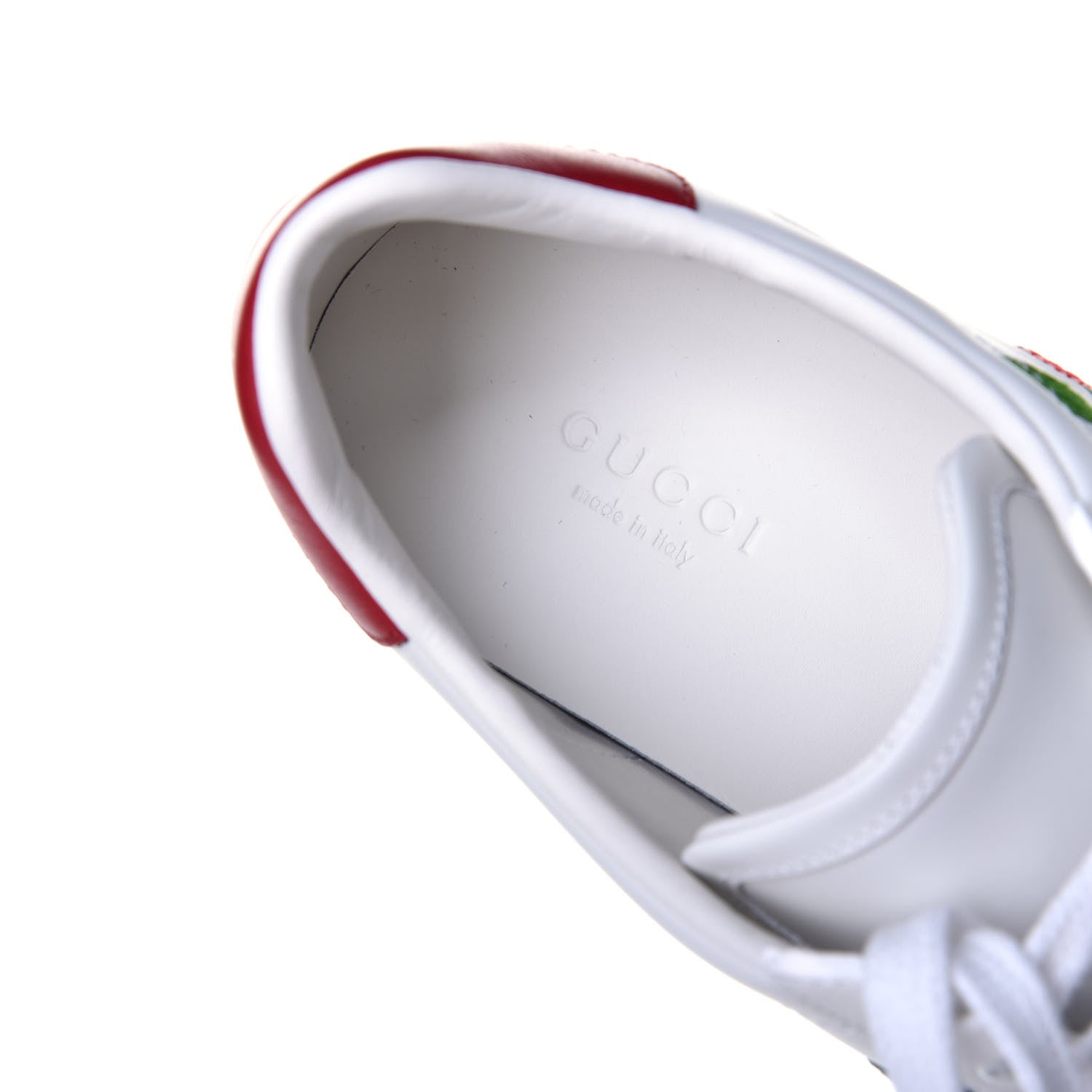 Gucci Calfskin Web Cherry Embroidered Womens Ace Sneakers 37 White 7 of 9