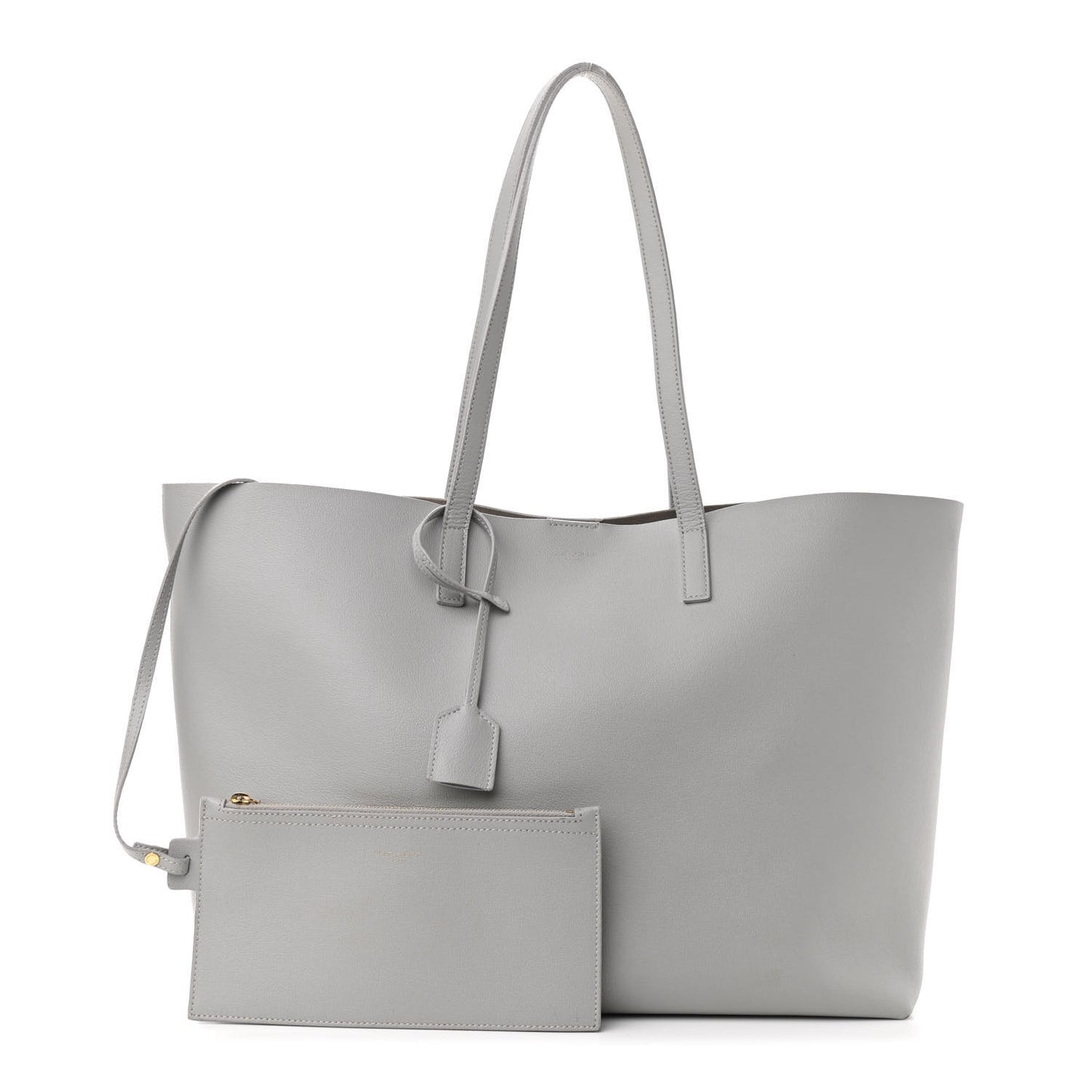 Calfskin Large Shopping Tote Granite