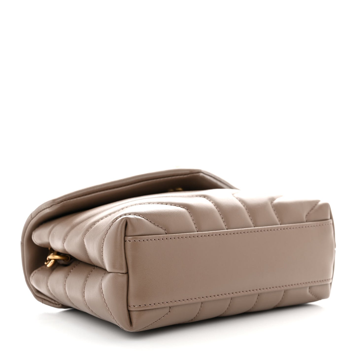 Calfskin Y Quilted Monogram Toy Loulou Crossbody Bag Taupe