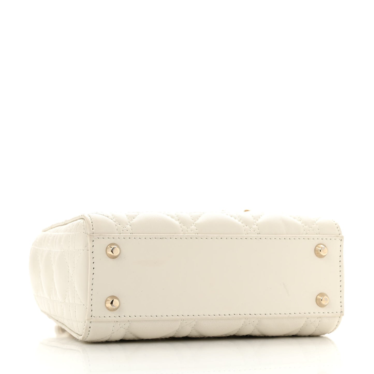 Lambskin Cannage Mini Lady Dior White