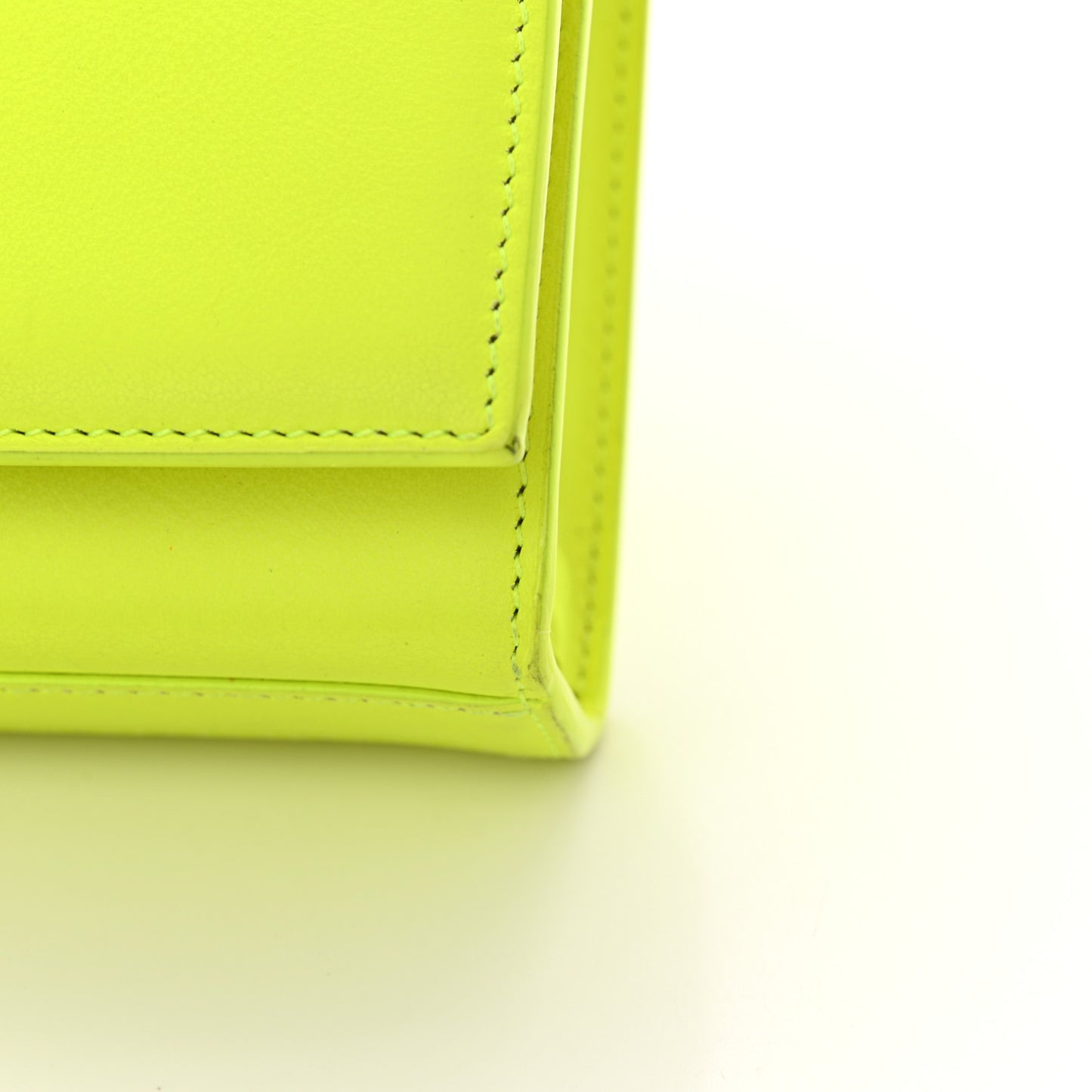 Smooth Calfskin Small Monogram Kate Satchel Neon Yellow