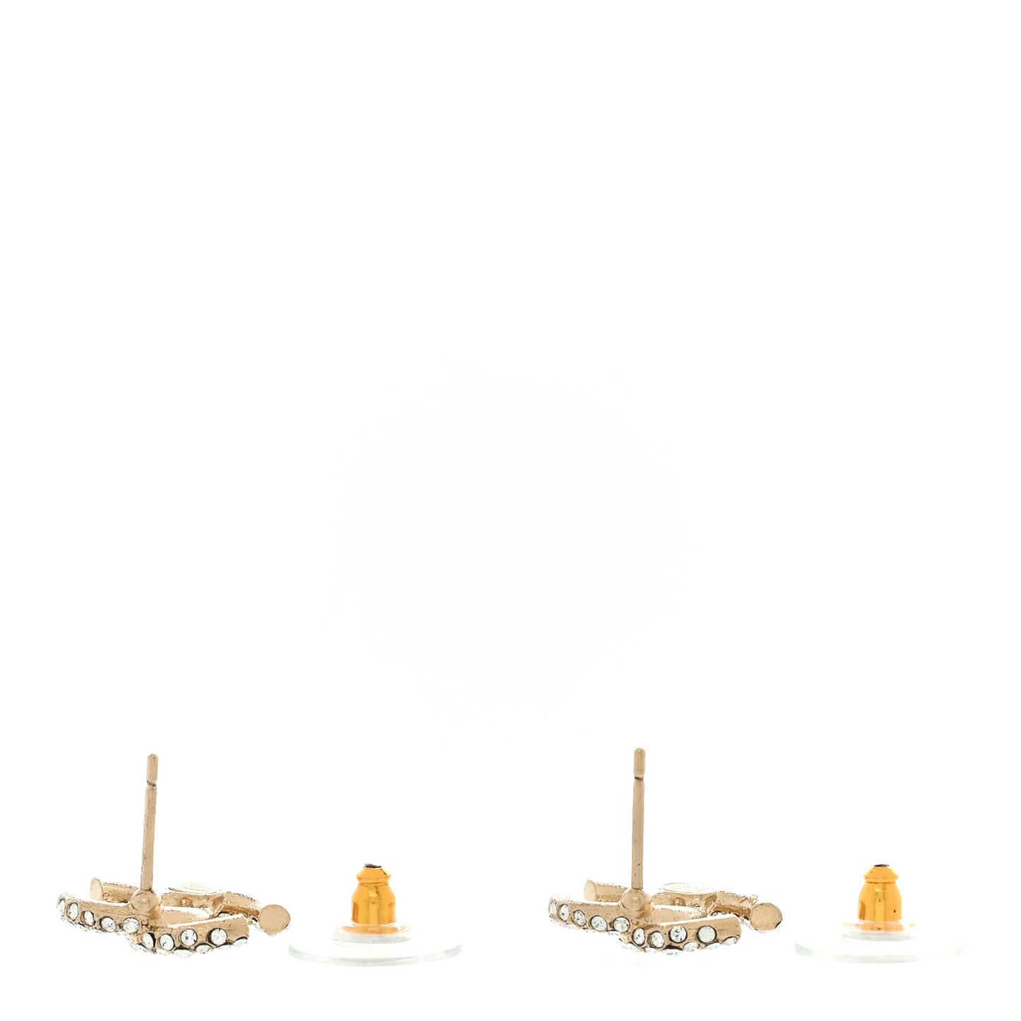 Crystal Timeless CC Earrings Light Gold