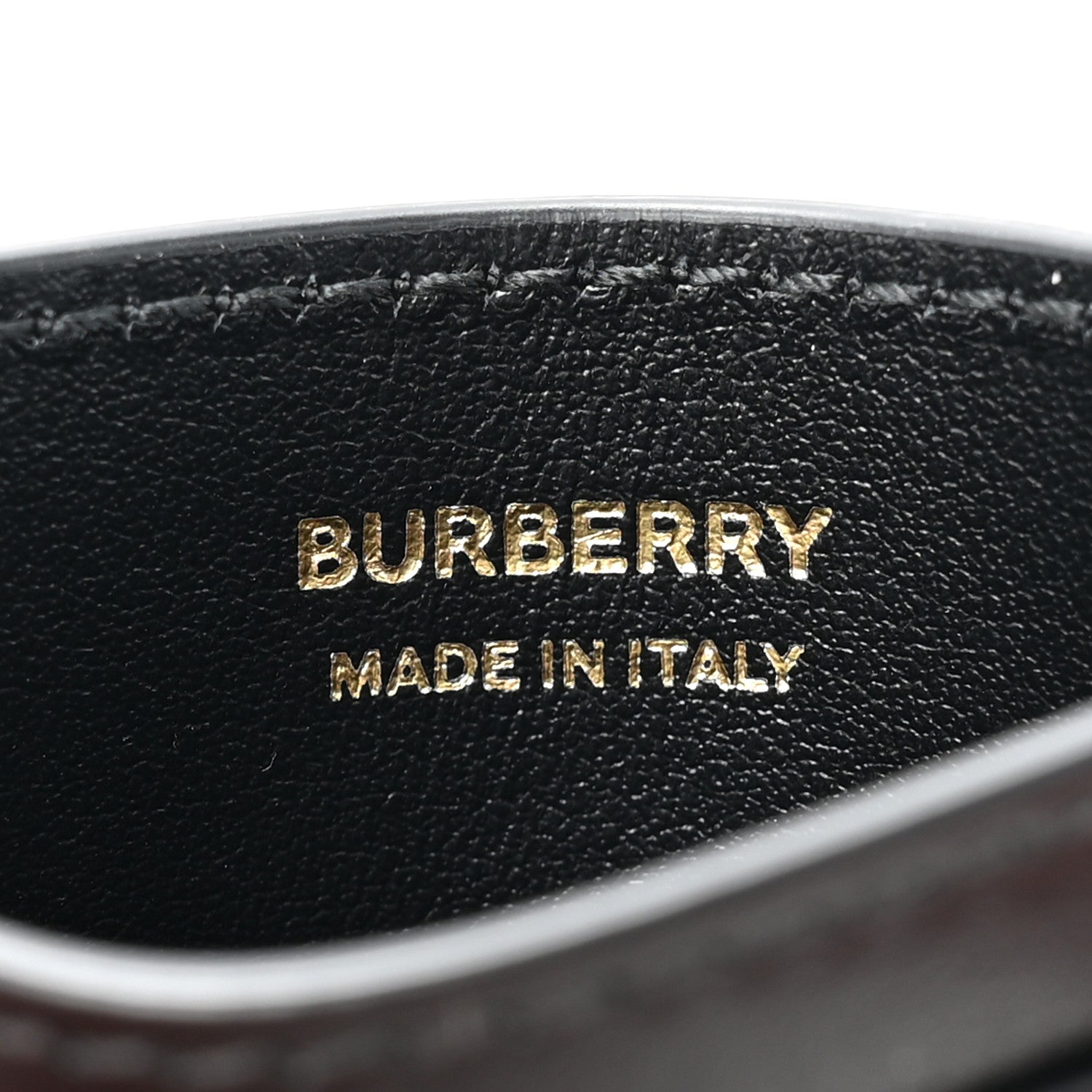 Burberry Smooth Calfskin Vintage Check Sandon Card Case Black 6 of 7