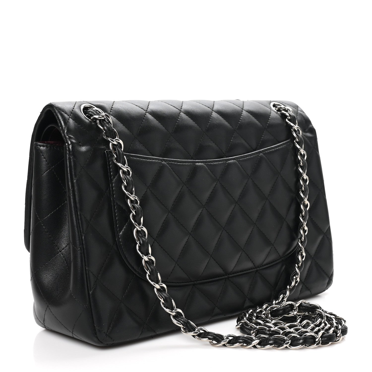 Chanel Lambskin Quilted Jumbo Double Flap Black 3 of 10