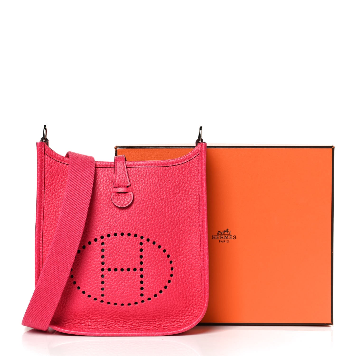 Hermes Taurillon Clemence Evelyne TPM Rose Extreme 10 of 10