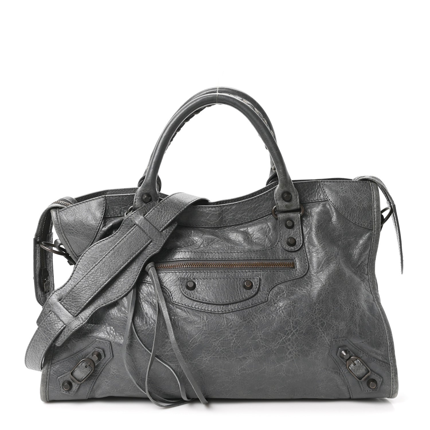 Balenciaga Agneau Classic Hardware City Gris Tarmac 1909556