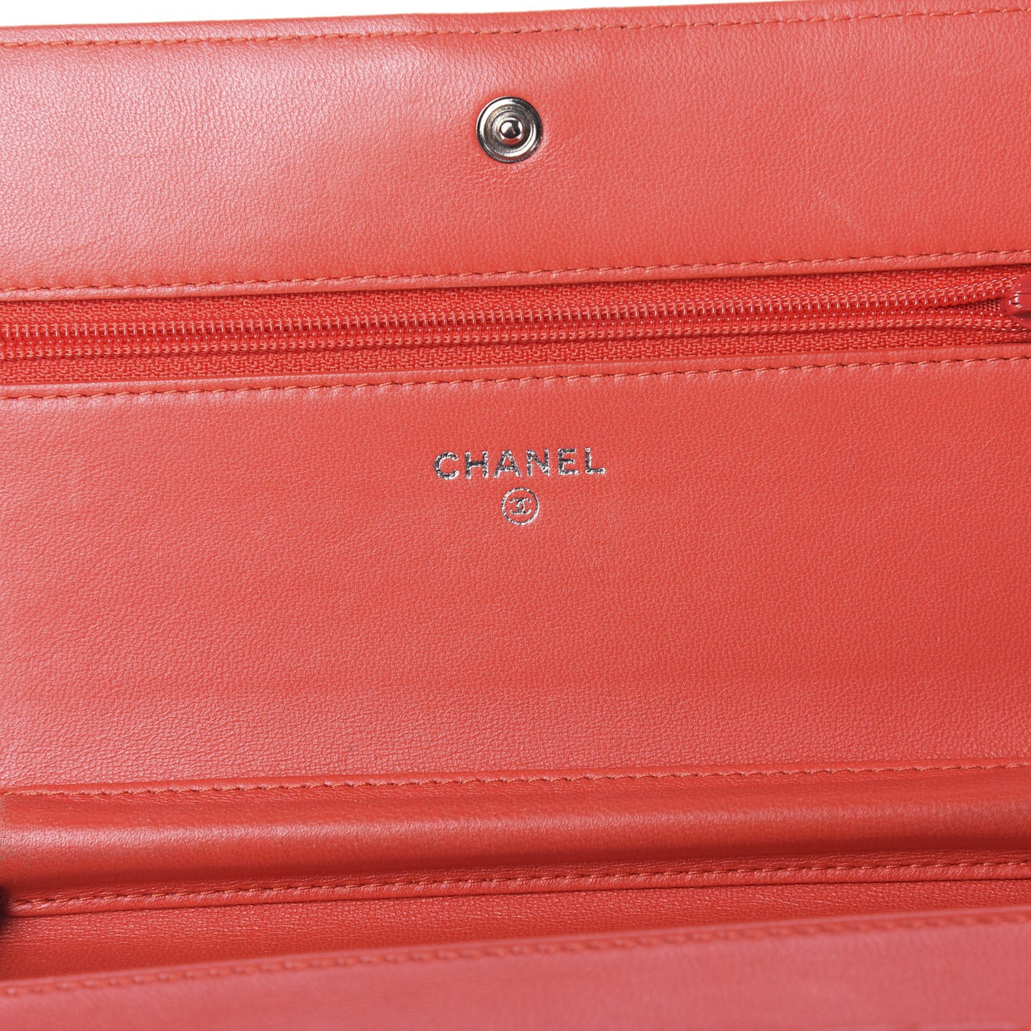 Lambskin Quilted Boy Wallet On Chain WOC Red