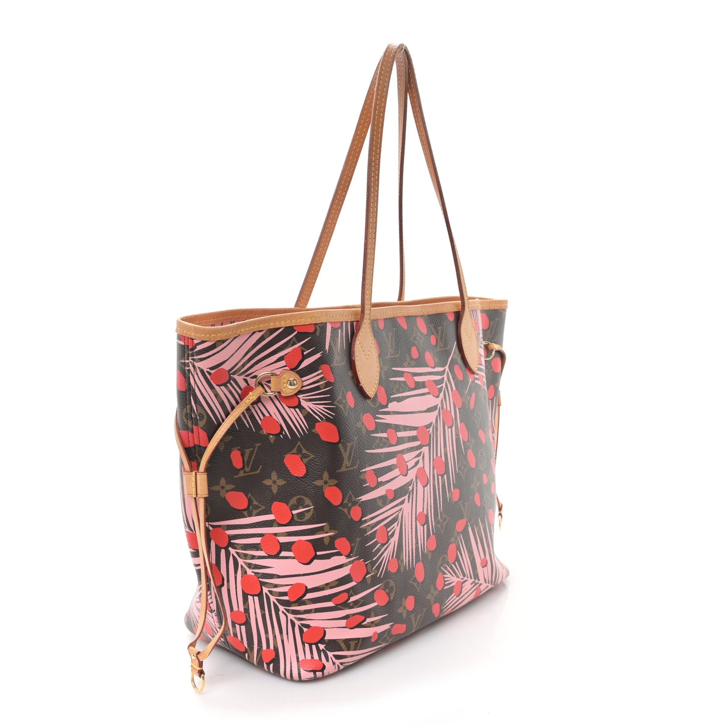 Monogram Jungle Dots Neo Neverfull MM Sugar Pink Poppy