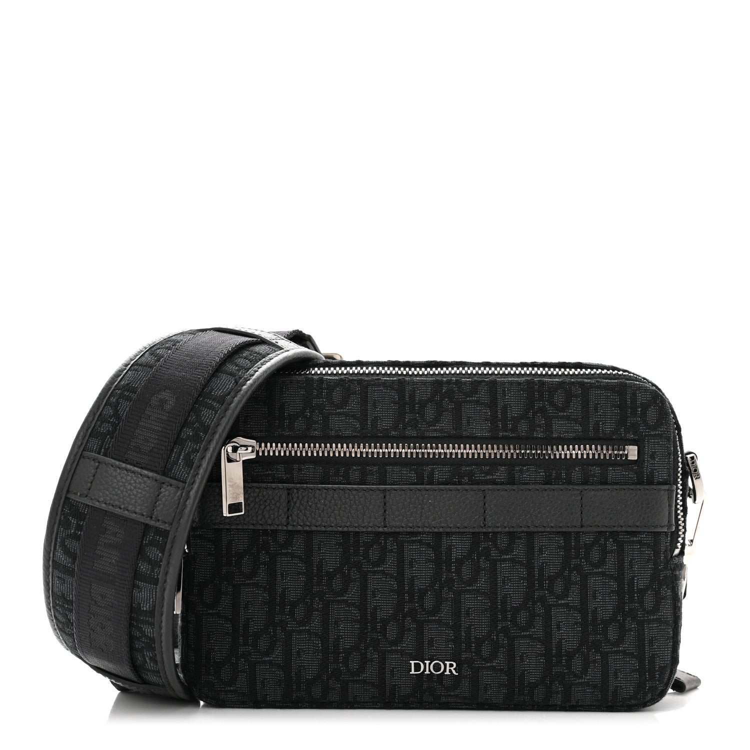 Christian Dior HOMME Oblique Safari Messenger Black 1307874