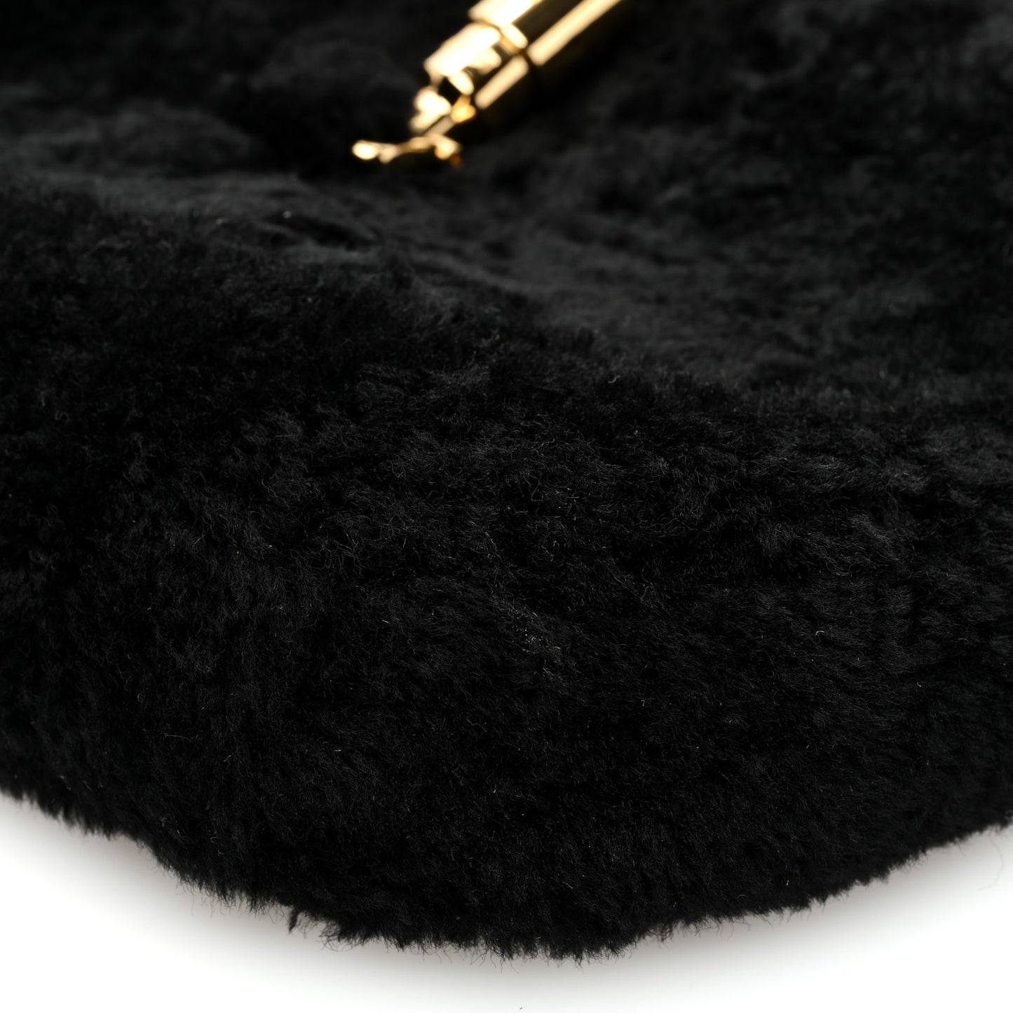 Shearling Small Jackie 1961 Shoulder Bag Black