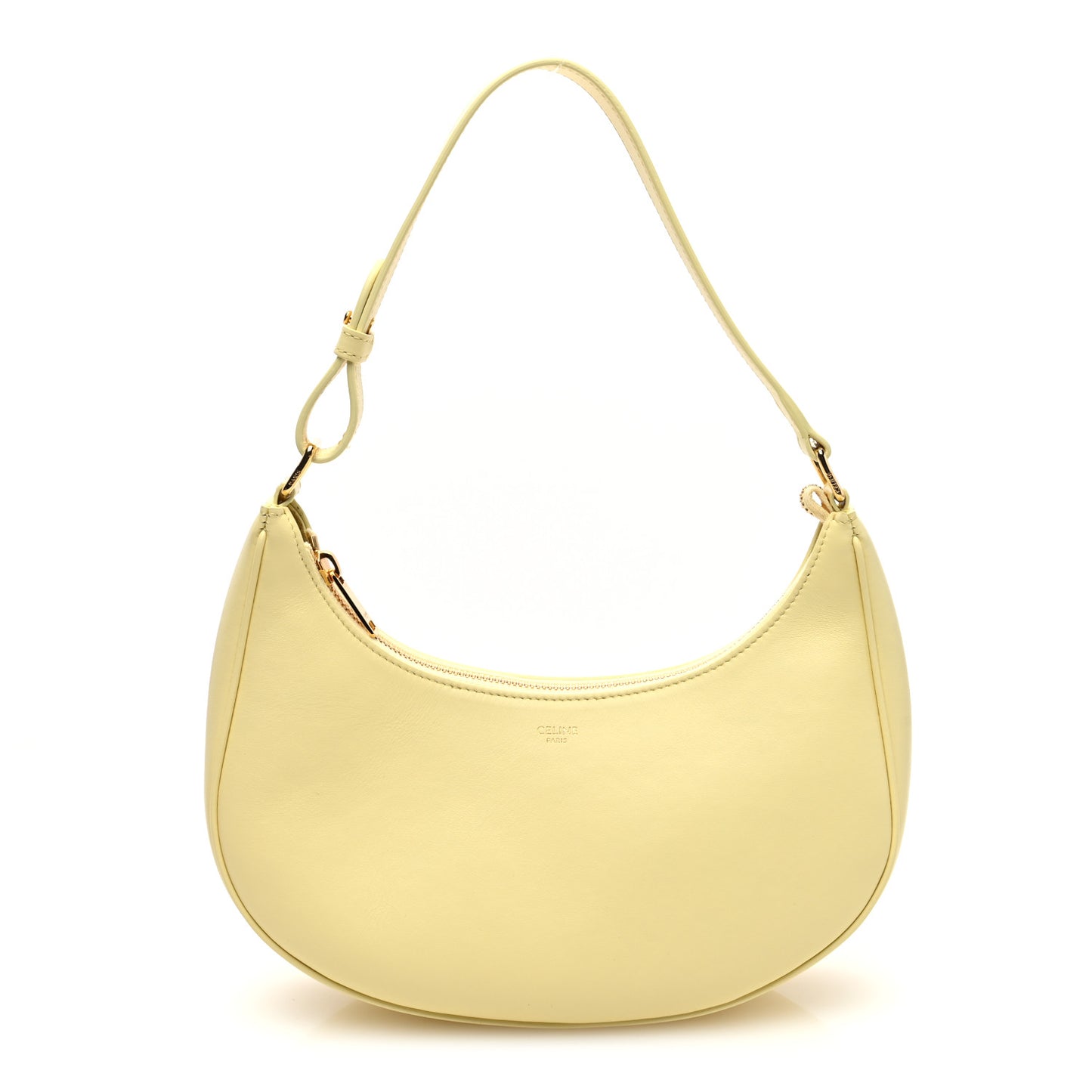 Smooth Calfskin Medium Ava Shoulder Bag Soft Yellow