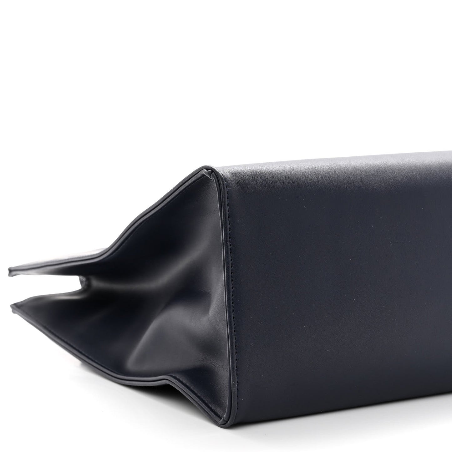 Vegan Leather Medium Shopping Bag Navy